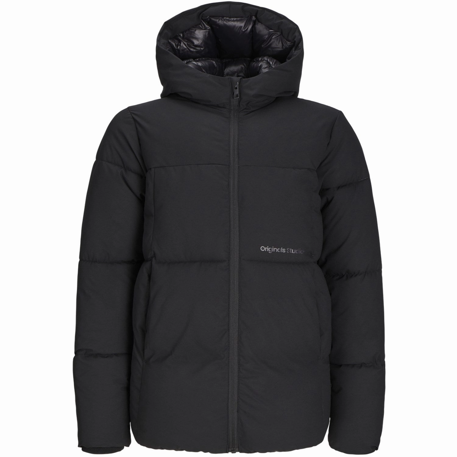 Jack & Jones Junior Black Jorvesterbro Puffer Jacket Lightweight Construction
