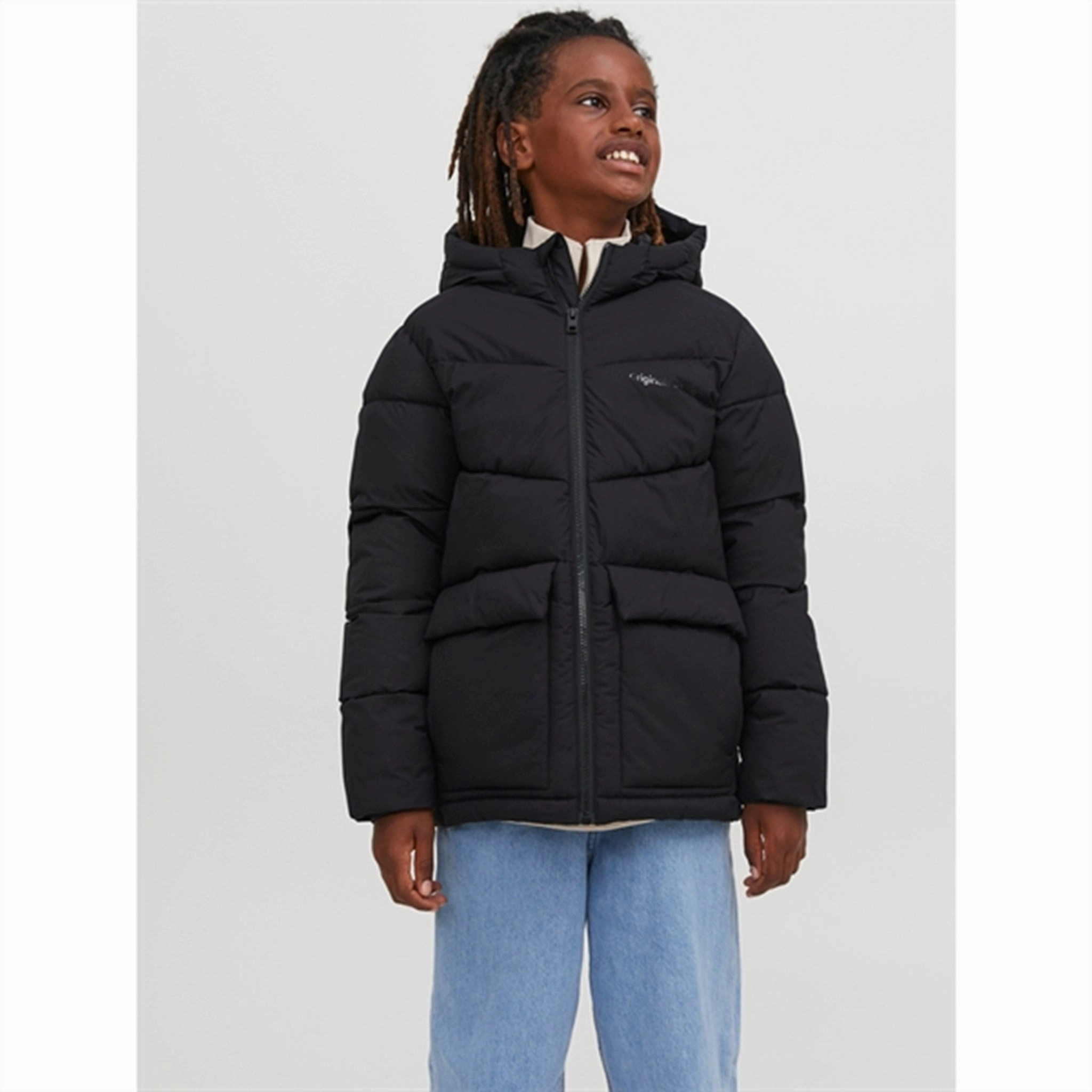 Street Comfort Insulated Layer Jack & Jones Junior Black Vesterbro Puffer Jacket