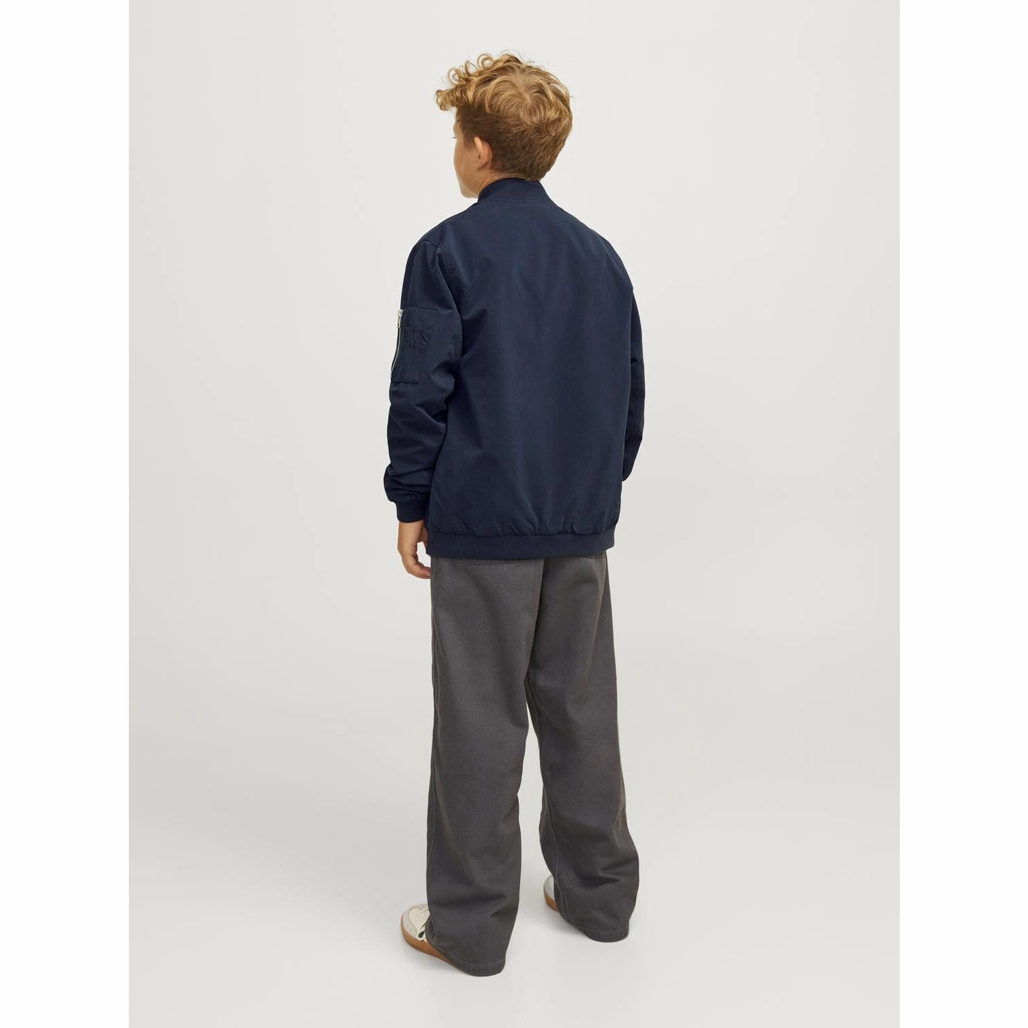 Jack & Jones Junior Navy Blazer Rush Bomber Jacket Noos ZipperClosure Odor Resistant Finish