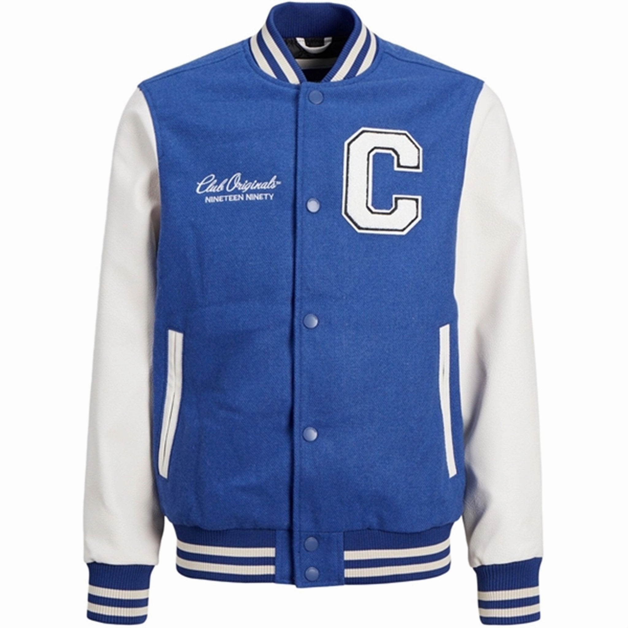 UV Block MoistureWicking Technology Jack & Jones Junior True Blue Jorcollege Bomber Jacket