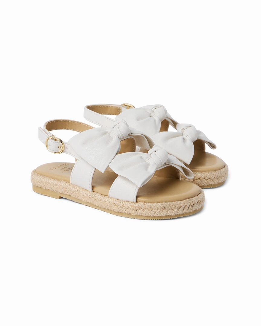 Waffle Traction Outsole Janie and Jack Bow Espadrille Sandal