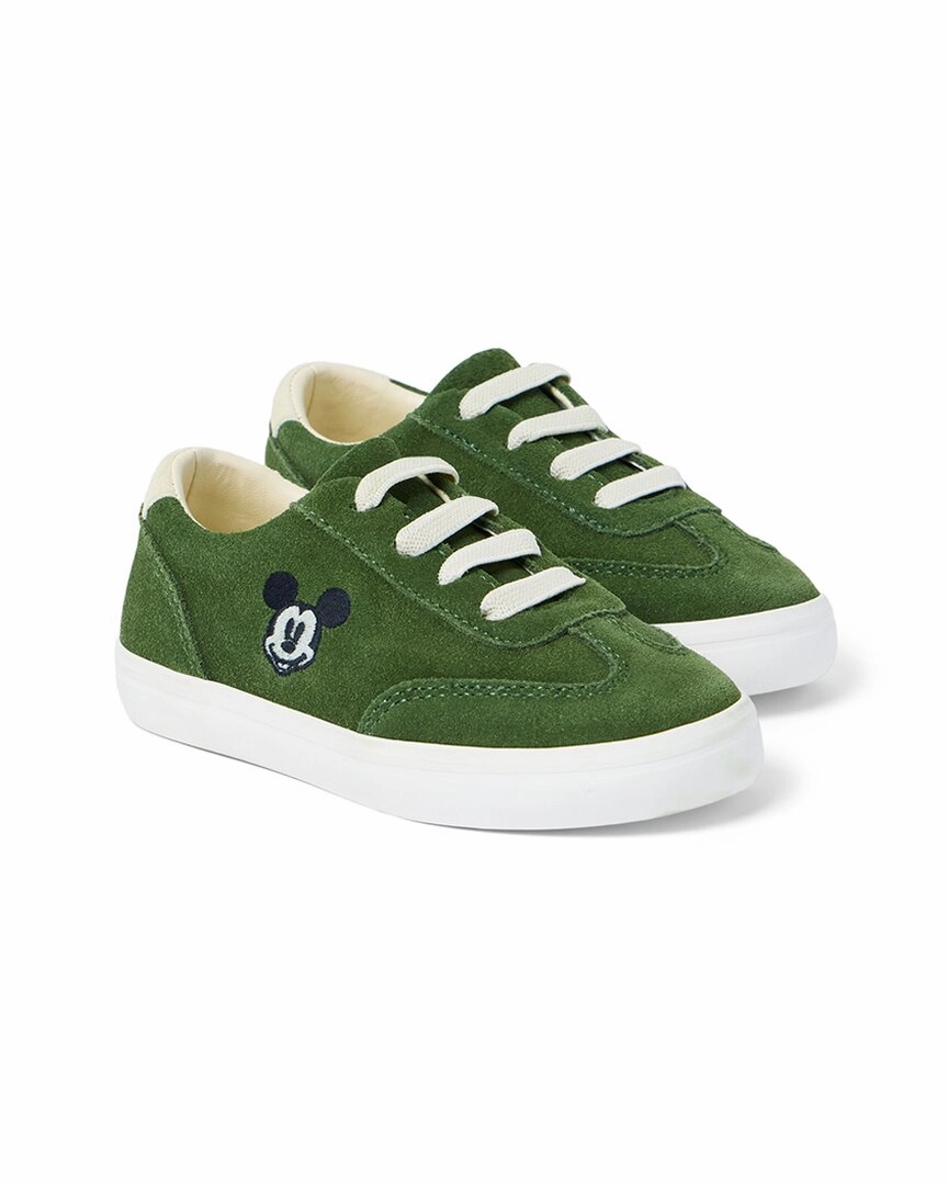Janie and Jack Disney Mickey Mouse Suede Sneaker Noise Reducing Impact Guard