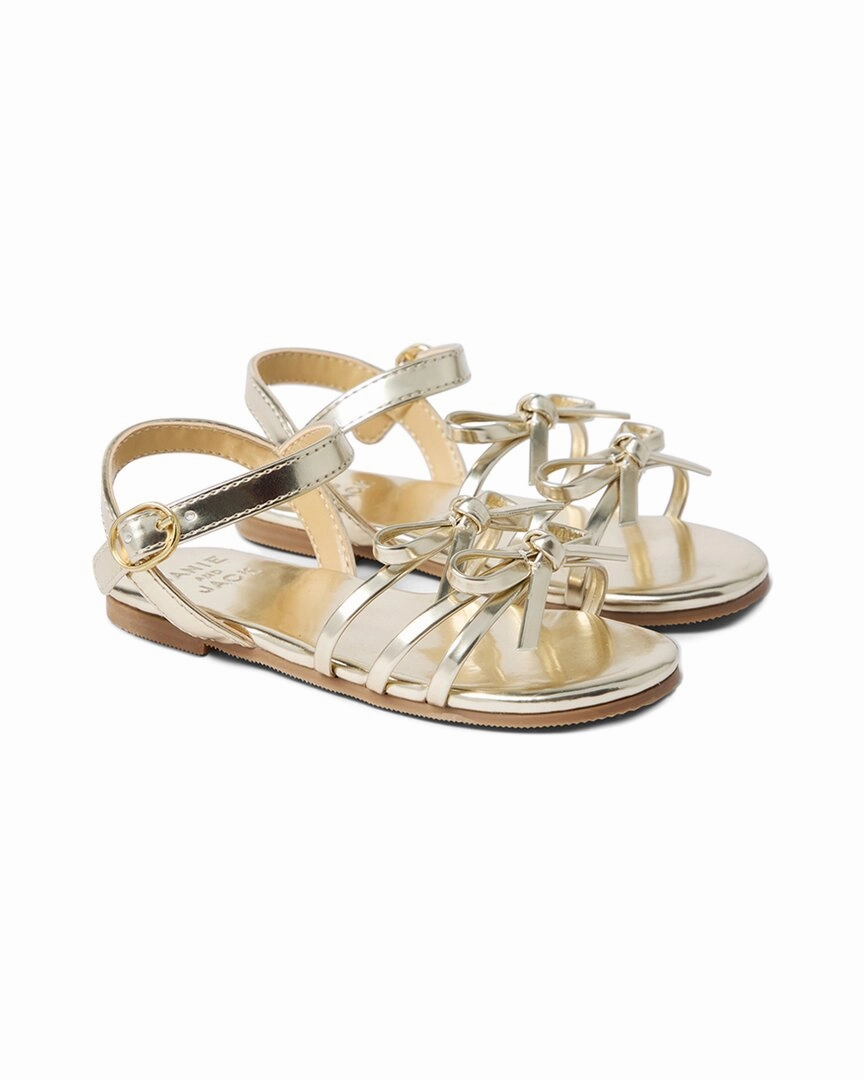 Janie and Jack Metallic Bow Sandal Speed Flex Walk Utility