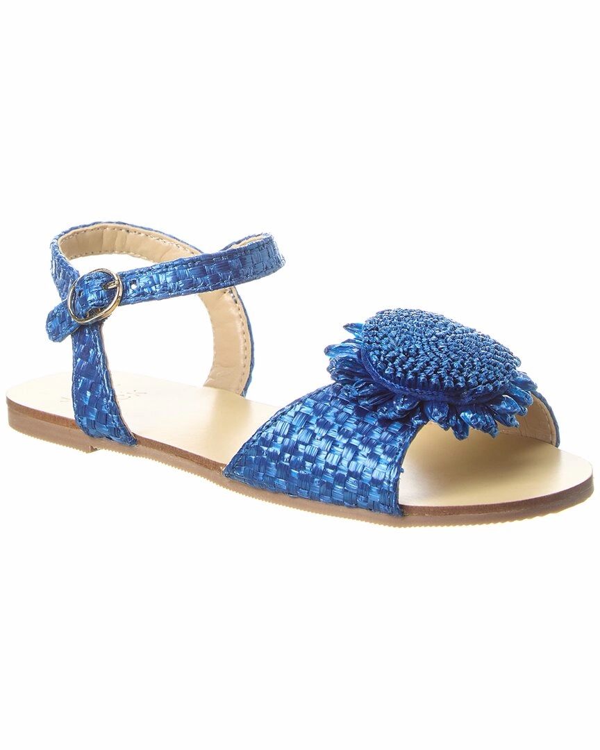 Heel Support Tensile Strength Weave Janie and Jack Straw Flower Sandal