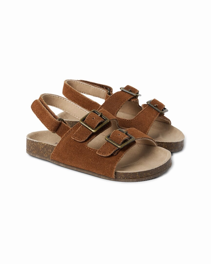 MoldedMidsole Janie and Jack Suede Buckle Sandal