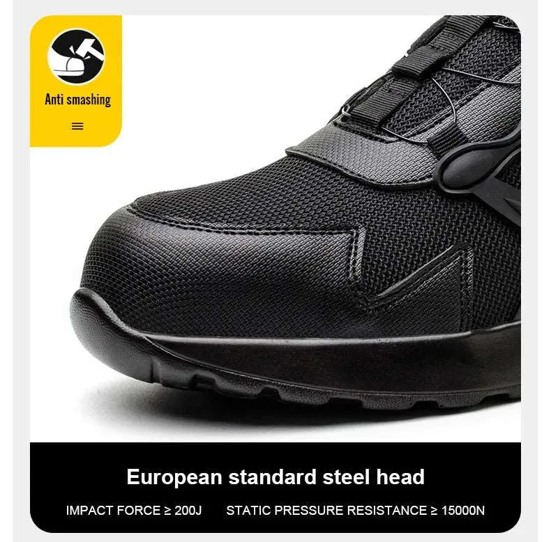 JB Fly Weaving 600 Quick Lace Steel Toe Shoes