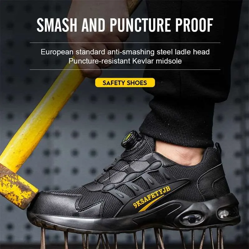 JB Fly Weaving 600 Quick Lace Steel Toe Shoes