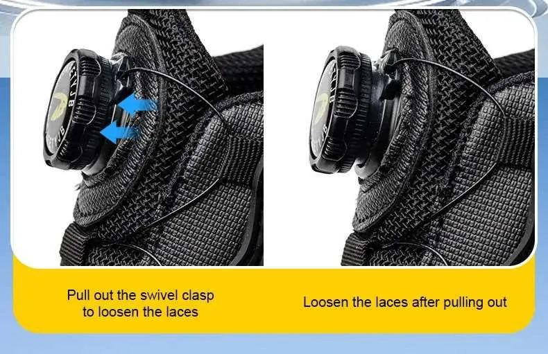 JB Fly Weaving 600 Quick Lace Steel Toe Shoes