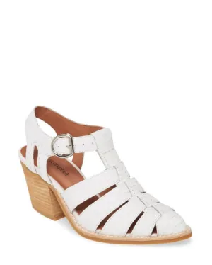 Jeffrey Campbell Leather White Angora Matte Sandals