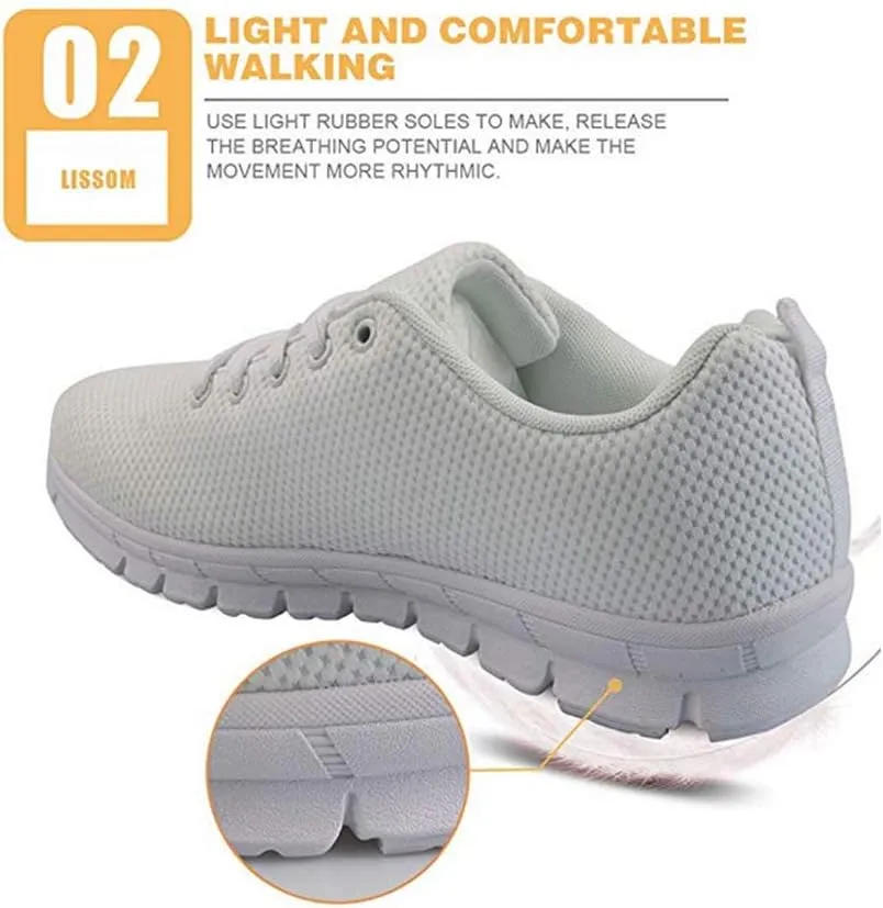 Jeiento Christmas Shoes for Women Running Sneaker Lightweight Walking Jogging Sports Shoes