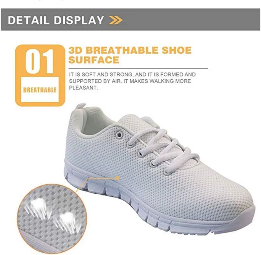 Jeiento Christmas Shoes for Women Running Sneaker Lightweight Walking Jogging Sports Shoes