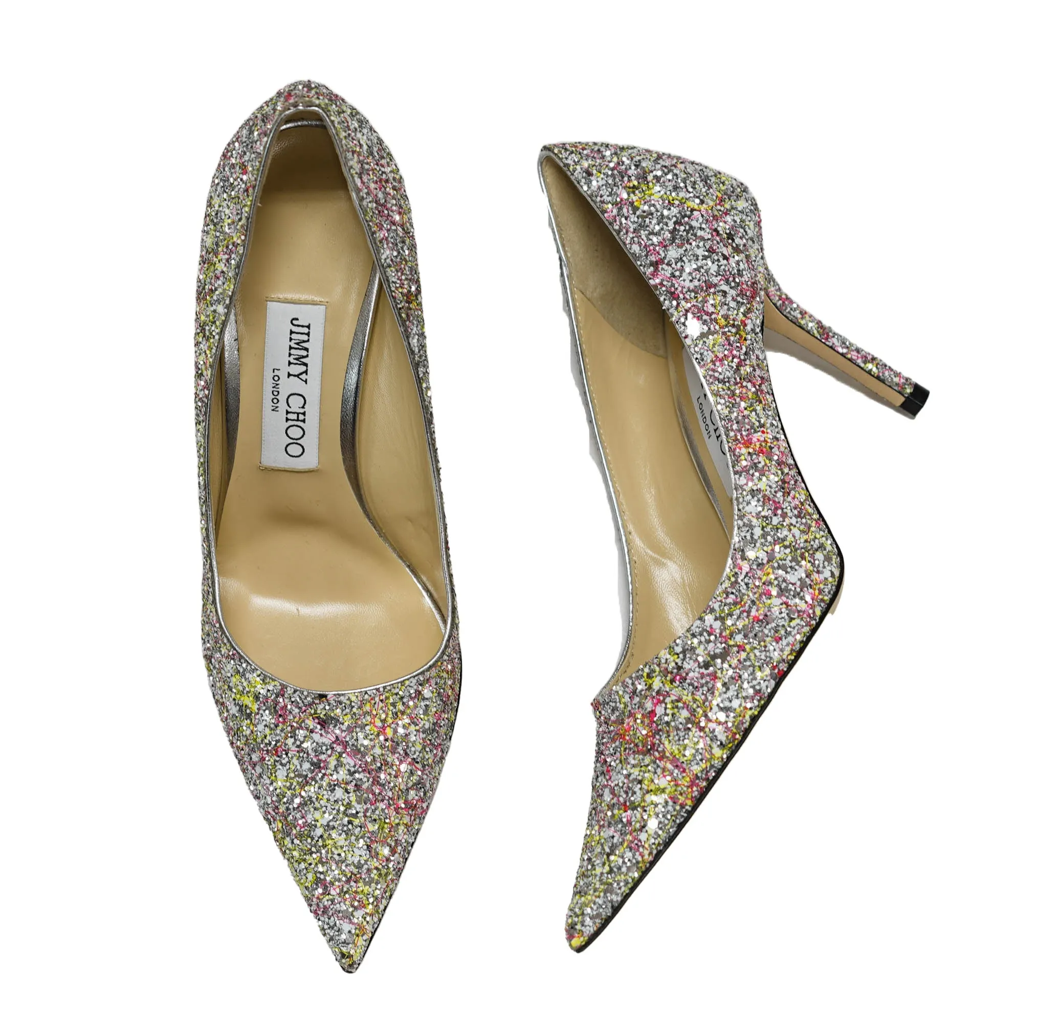 Jimmy Choo Women's Multi Colour Glitter Shoes Love 85 40% OFF