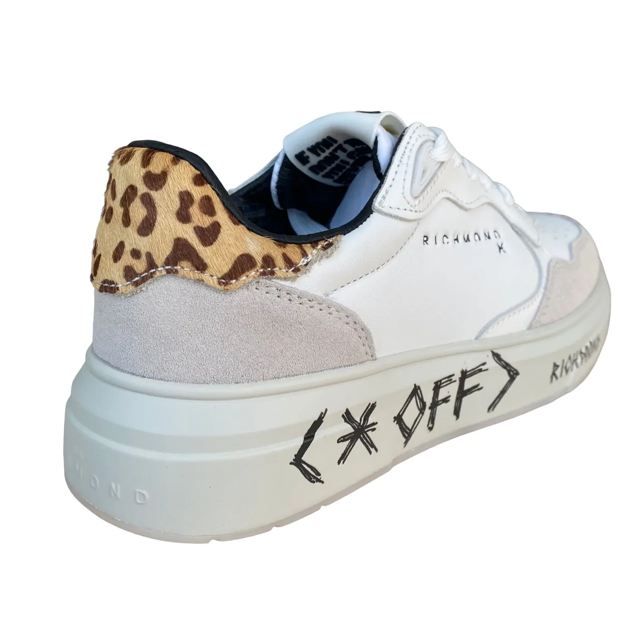 John Richmond scarpa sneaker da donna 22309/CP C avorio Ergonomic Heel Lock