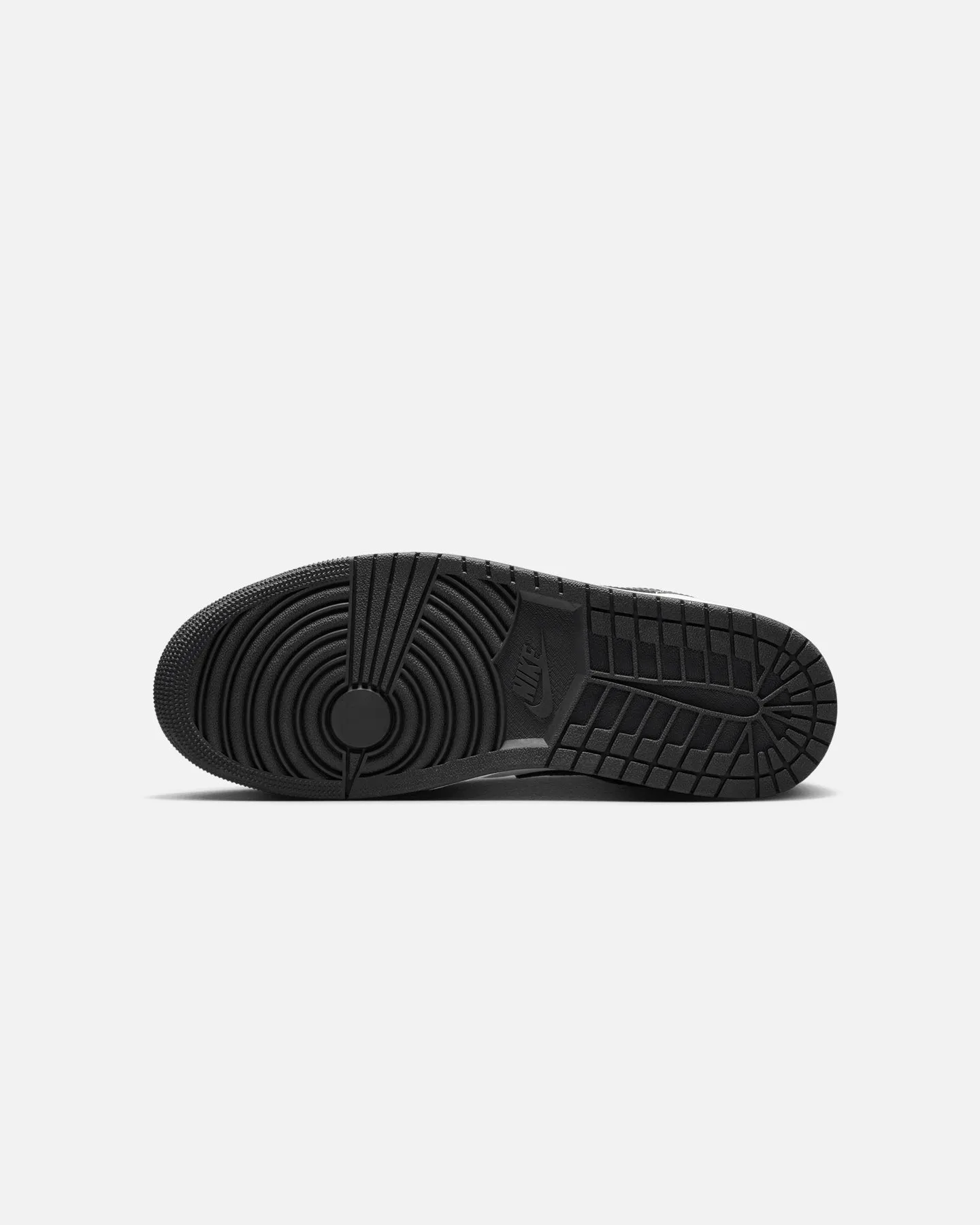 Jordan Air Jordan 1 Mid "Off Noir Toe"  Black/White Comfort Strapping