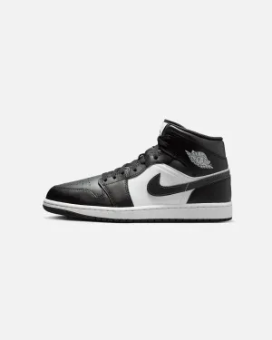 Plush Fit Jordan Air Jordan 1 Mid "Off Noir Toe"  Black/White
