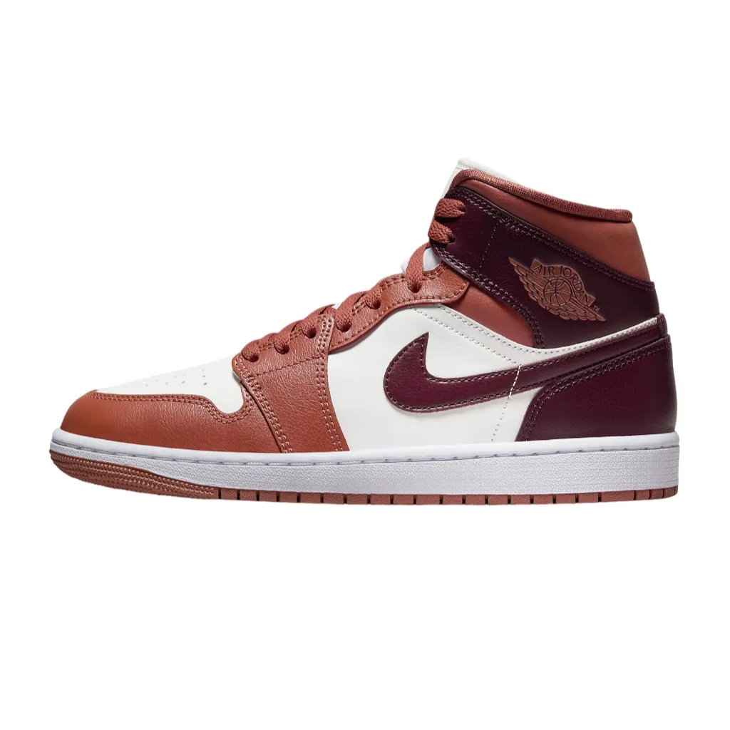 color - yellow Jordan scarpa sneakers da adulto Air Jordan 1 Mid BQ6472 200 pesca-bianco-mattone