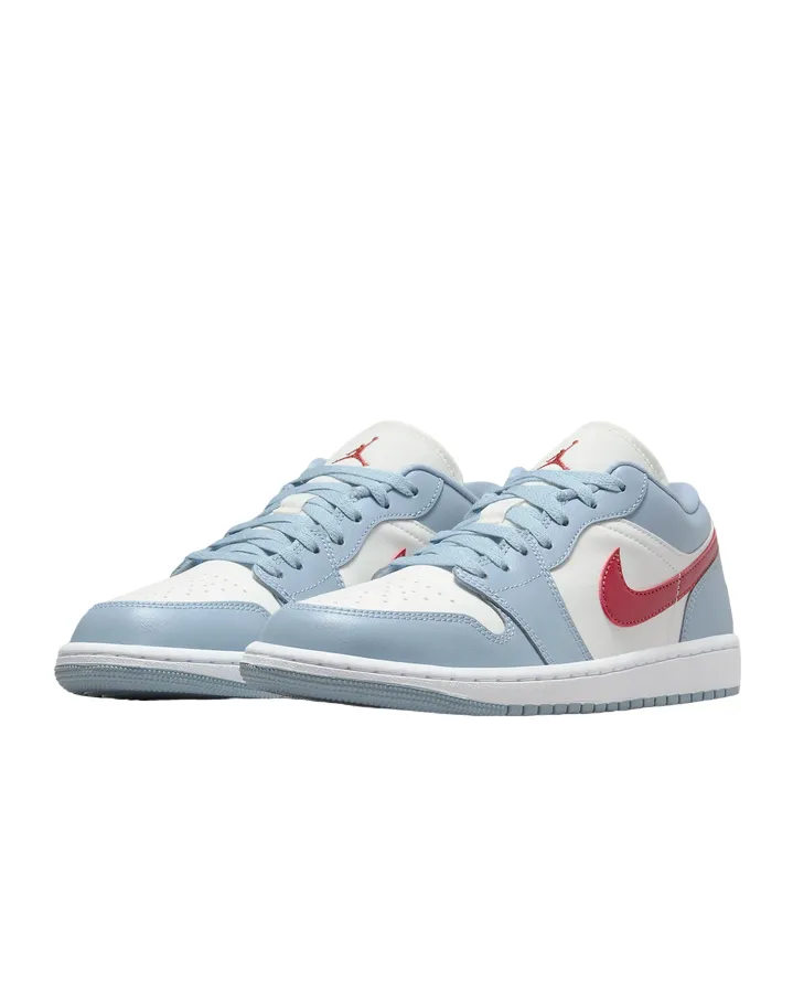 Minimalist Footwear Design Jordan scarpa sneakers da donna Air Jordan 1 Low DC0774-164 blu grigio-bianco-rosso