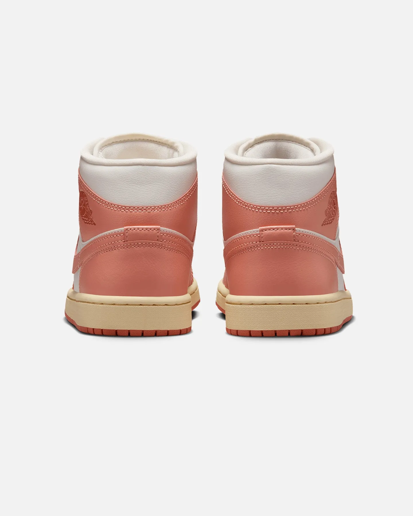 Jordan Women's Air Jordan 1 Mid Sail/Lt Madder Root elegant shoe charm breathable insole