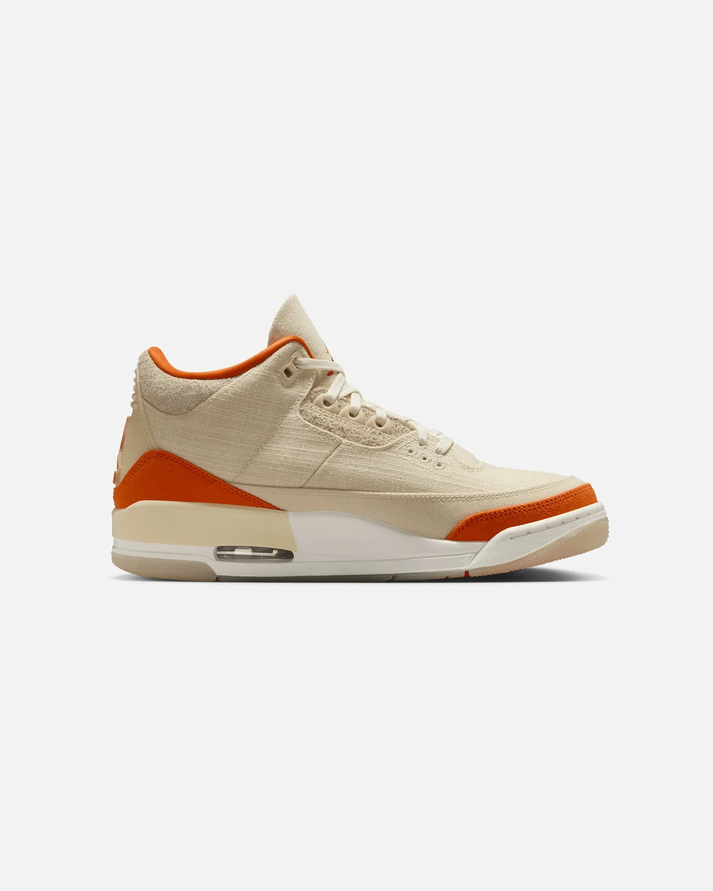 toe - box roomy shoes Natural Foot Motion Jordan Women's Air Jordan 3 Retro "Starfish" Fossil Grey/Starfish-Sail