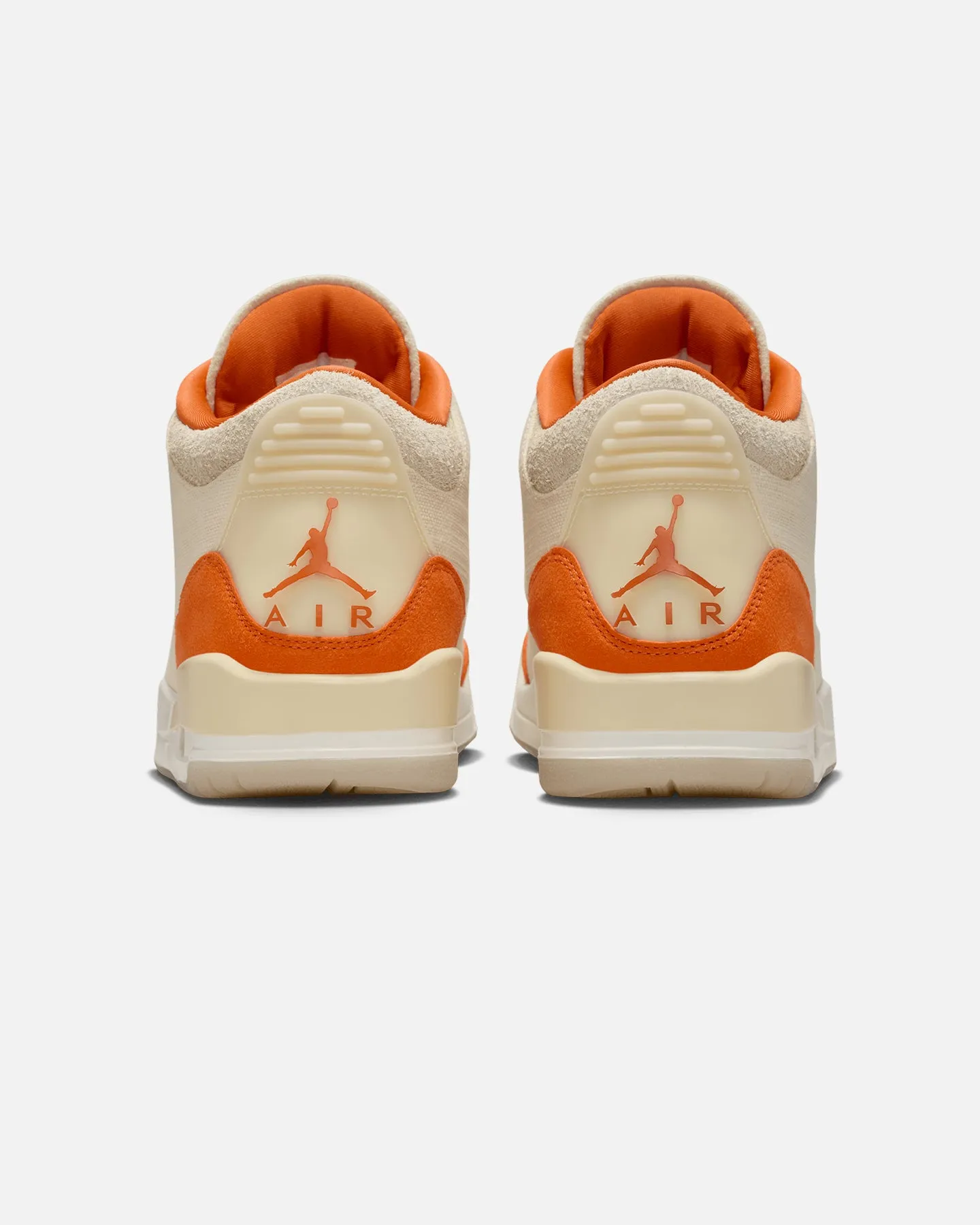 Jordan Women's Air Jordan 3 Retro "Starfish" Fossil Grey/Starfish-Sail Compression Molded Midsole breathable fabric shoes
