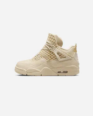 polyester - feature shoes Jordan Women's Air Jordan 4 Net "Rattan" Rattan/Metallic Gold