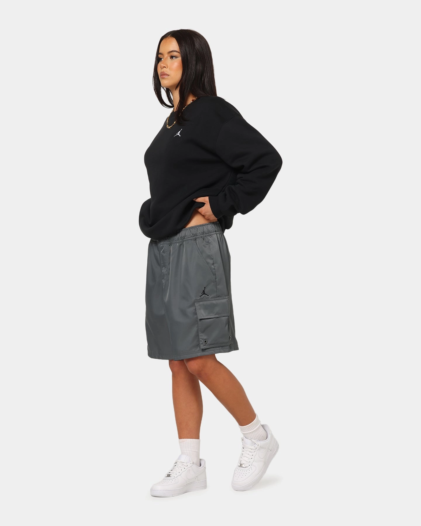 Functional Layer Jordan Brooklyn Cargo Shorts Iron Grey