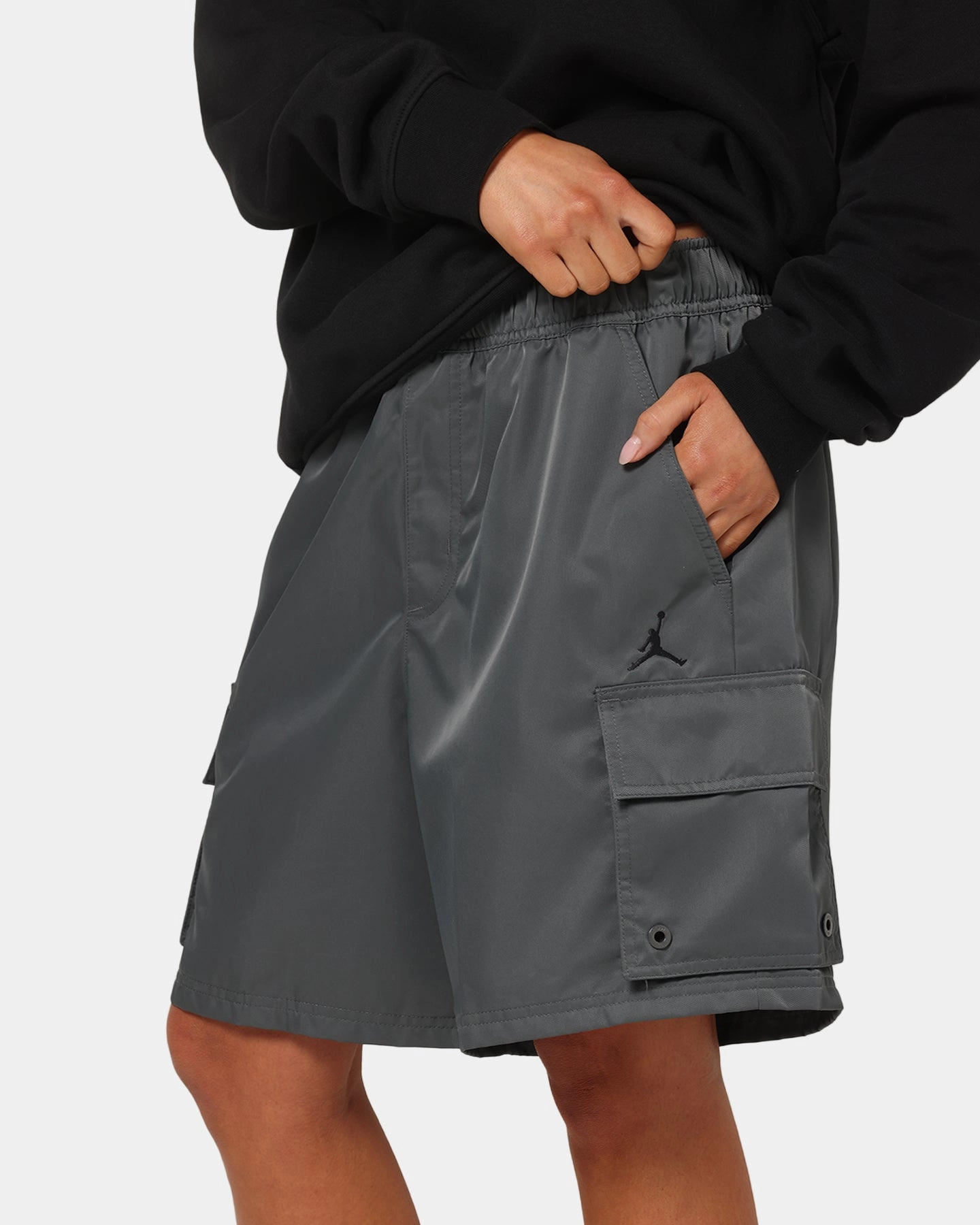 SeamlessPocketDesign Jordan Brooklyn Cargo Shorts Iron Grey