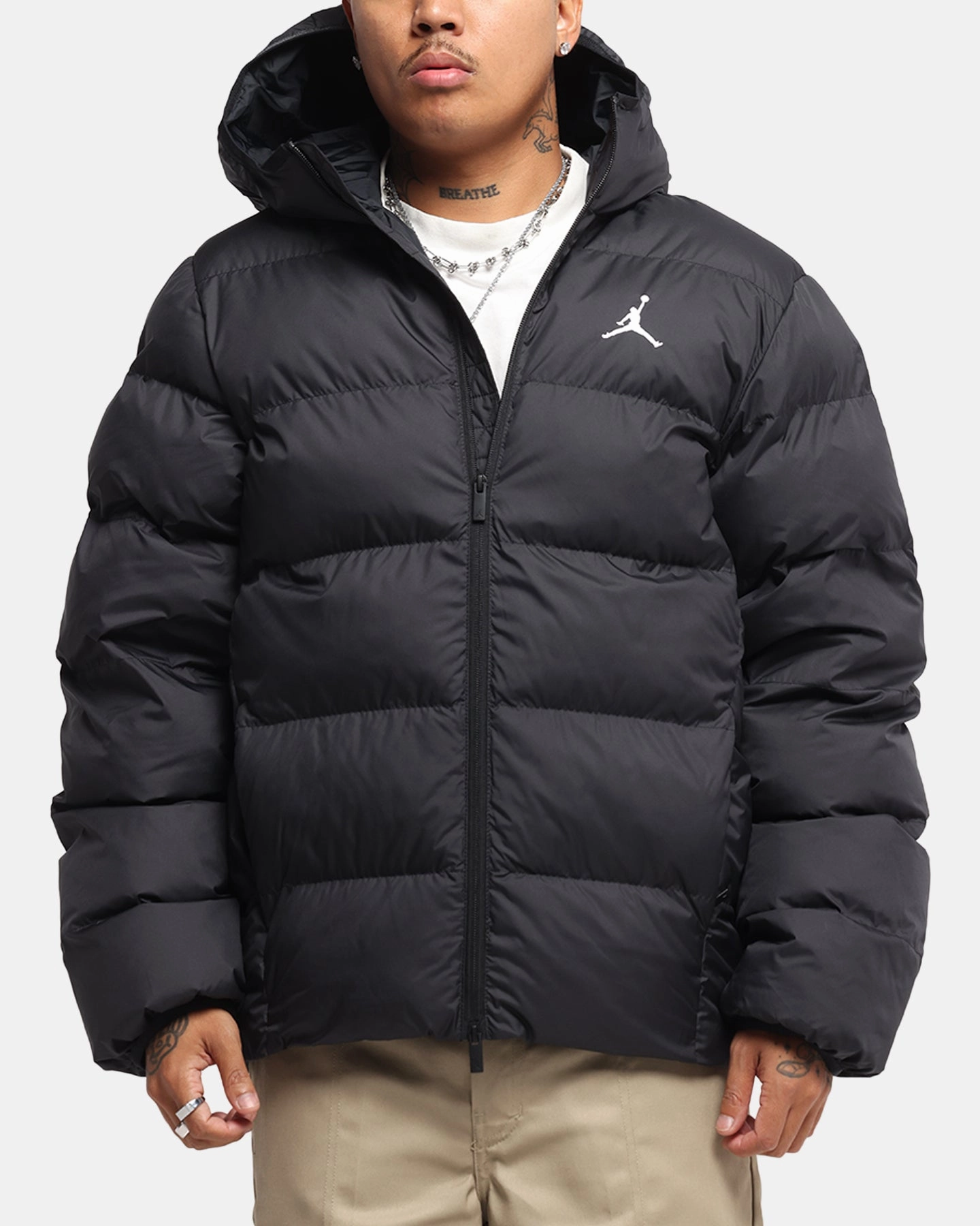 winter season Jordan Brooklyn Puffer Jacket Black