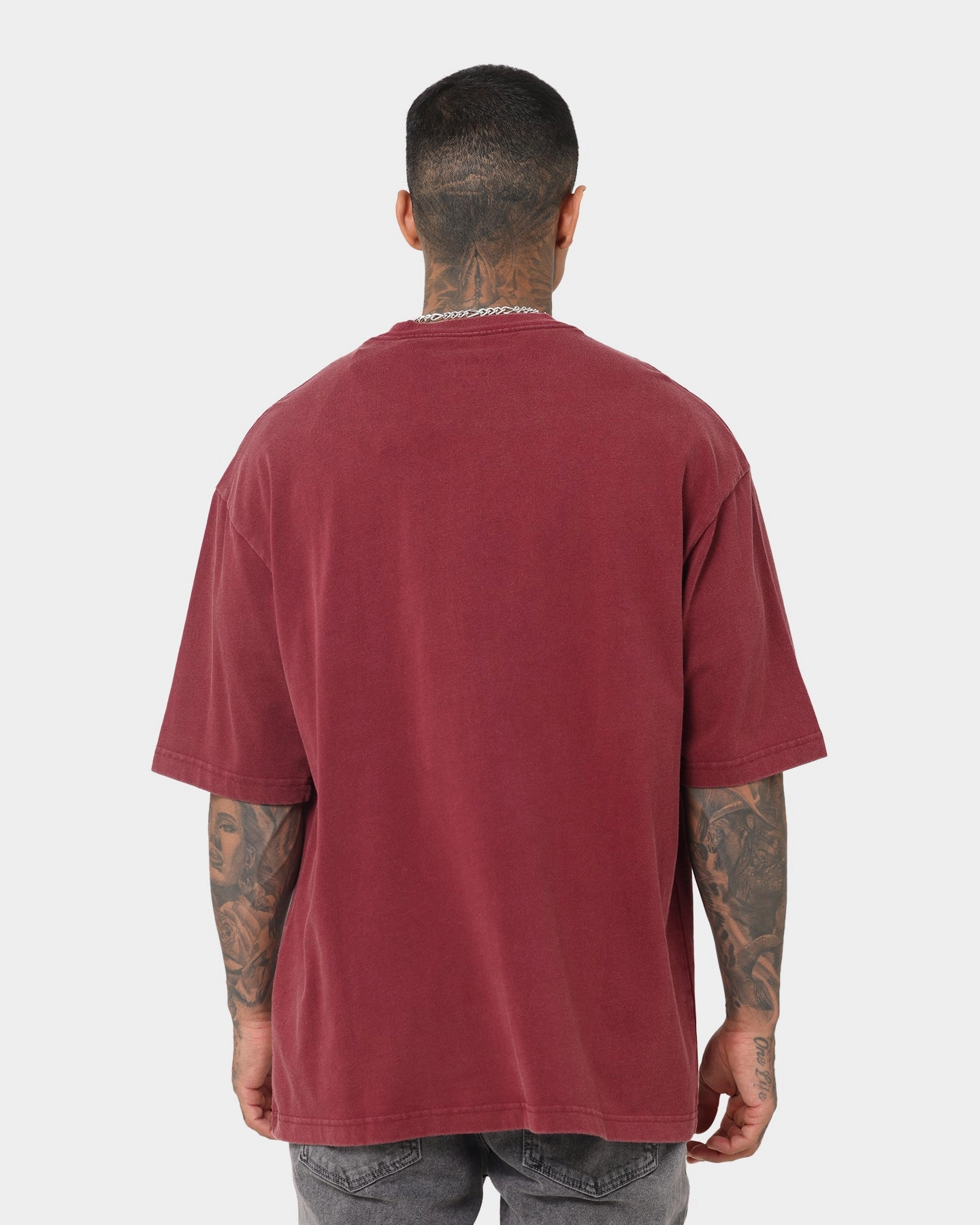 Modern Trend Look BioBased Fibers Jordan Flight Essential Oversized Washed T-Shirt Cherrywood Red