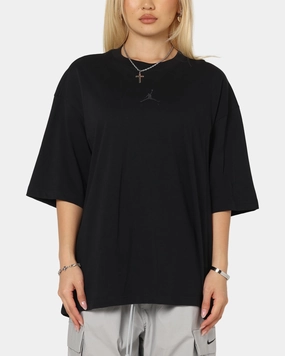 Wear Resistant Fabric Fashionable Piece Jordan Flight Essentials Oversized Crewneck T-Shirt Black/Black