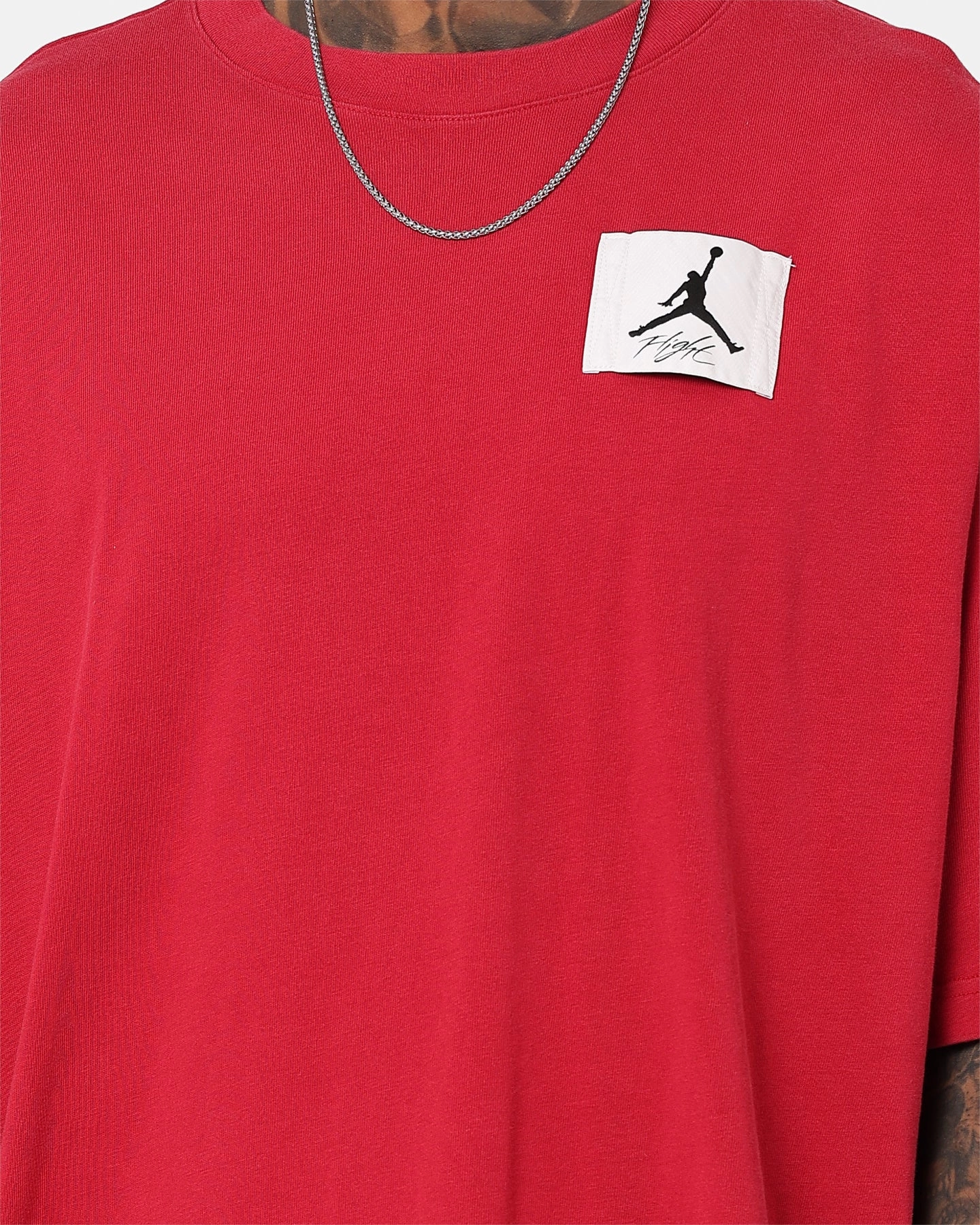Jordan Flight Essentials Oversized T-Shirt Cardinal Red EasyCare Fabric Micro Perforation