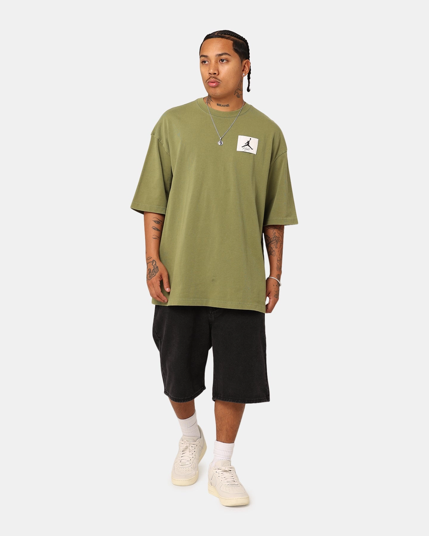 Essential Layer Jordan Flight Essentials Oversized T-Shirt Sky J Light Olive