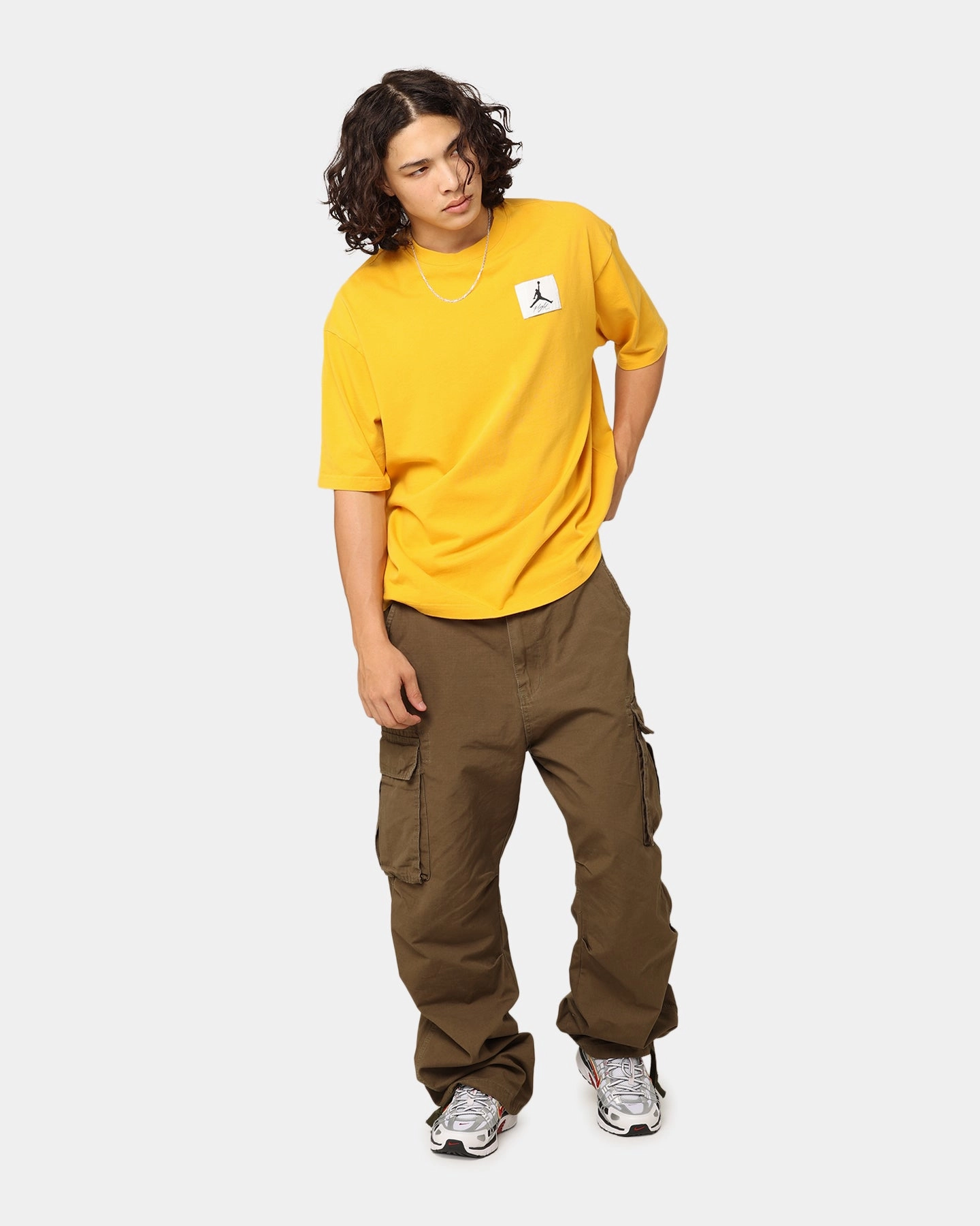 Washable fabric Jordan Flight Essentials Oversized T-Shirt Yellow Ochre