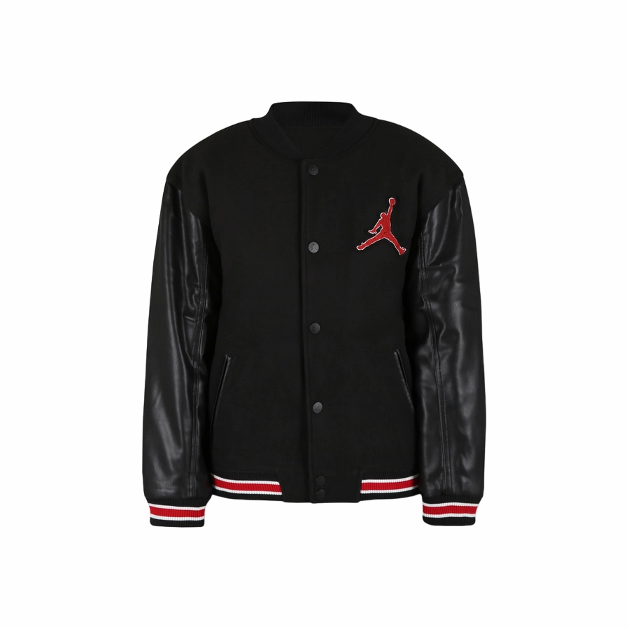 Sustainable Jordan giubbotto bomber da ragazzo Varsity 95D197-023 nero