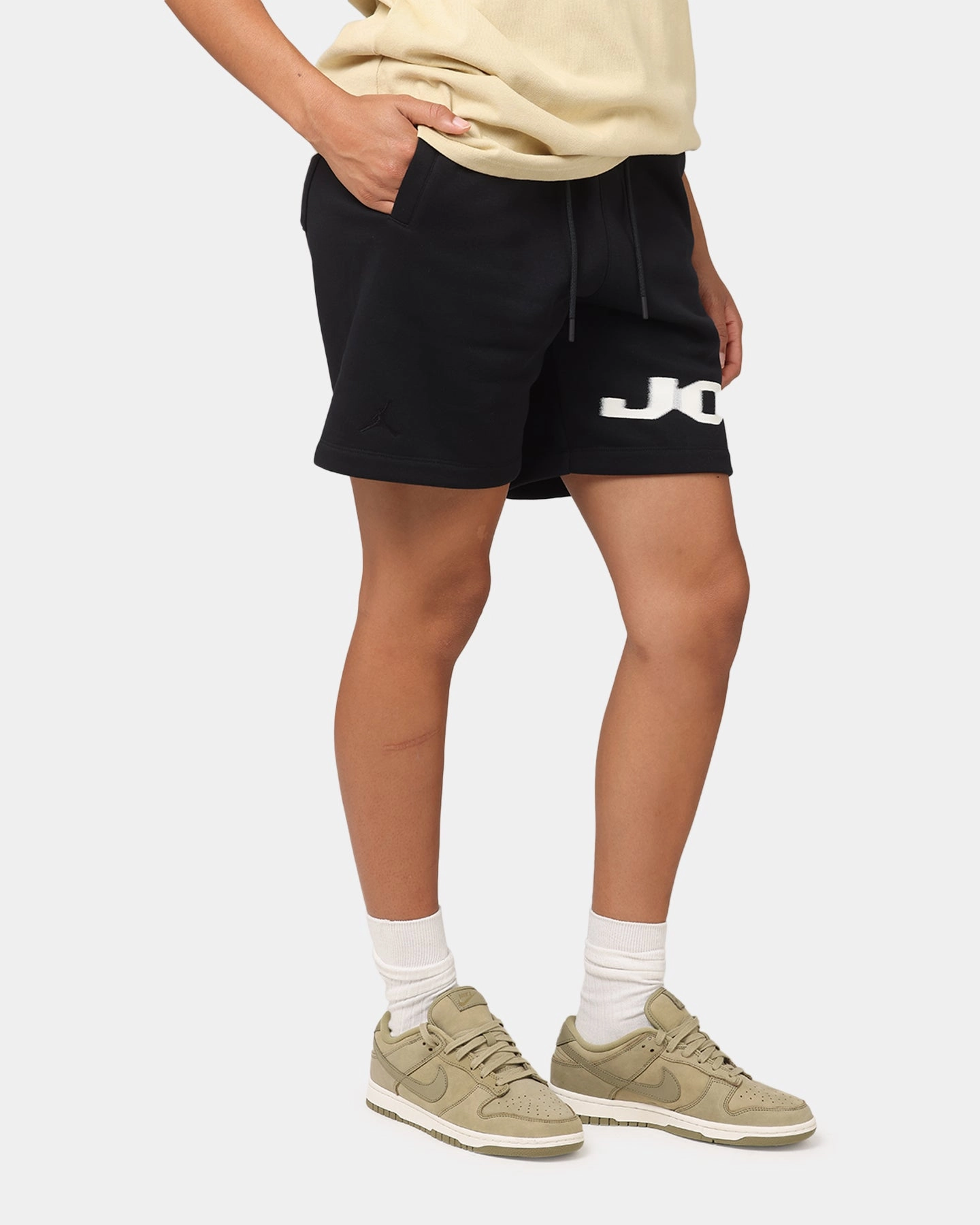 Jordan Jumpman MVP Fleece Shorts Black/Sail No Iron Comfy Texture
