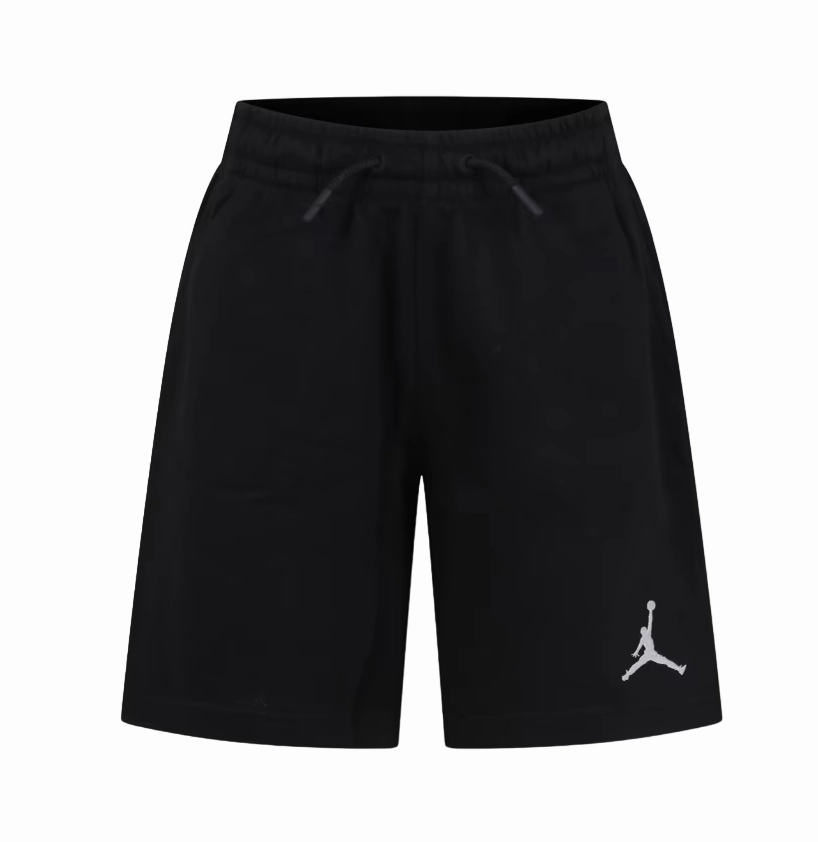 Effortless Comfort Jordan pantaloncino da ragazzo in cotone con logo Jumpman ricamato 95C575-023 nero