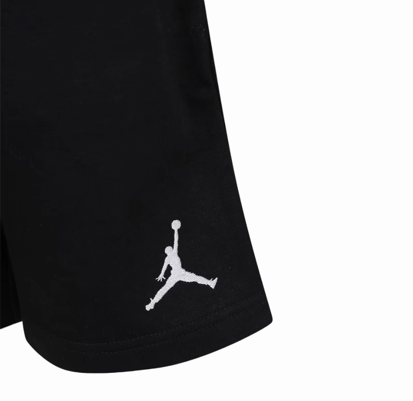 Comfortable Activity ventilation channels Jordan pantaloncino da ragazzo in cotone con logo Jumpman ricamato 95C575-023 nero