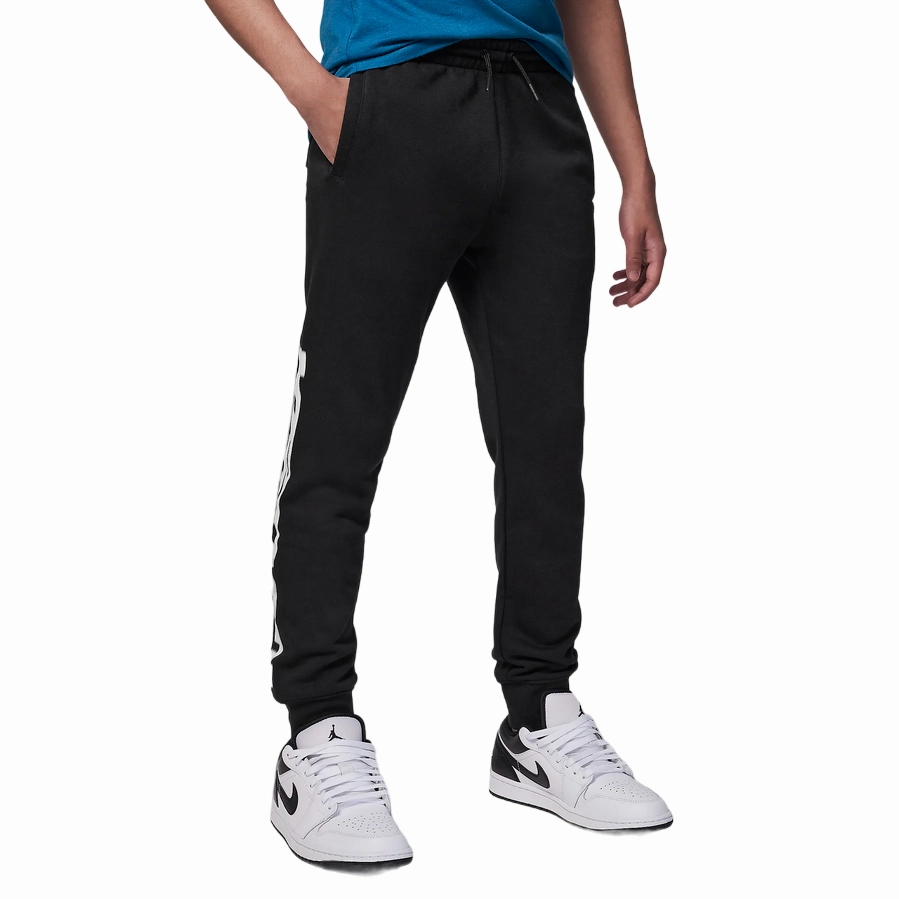 Durable Triple Needle Stitching Breathable Fit Jordan pantalone sportivo da ragazzo MJ Flight MVP 95D387-023 nero
