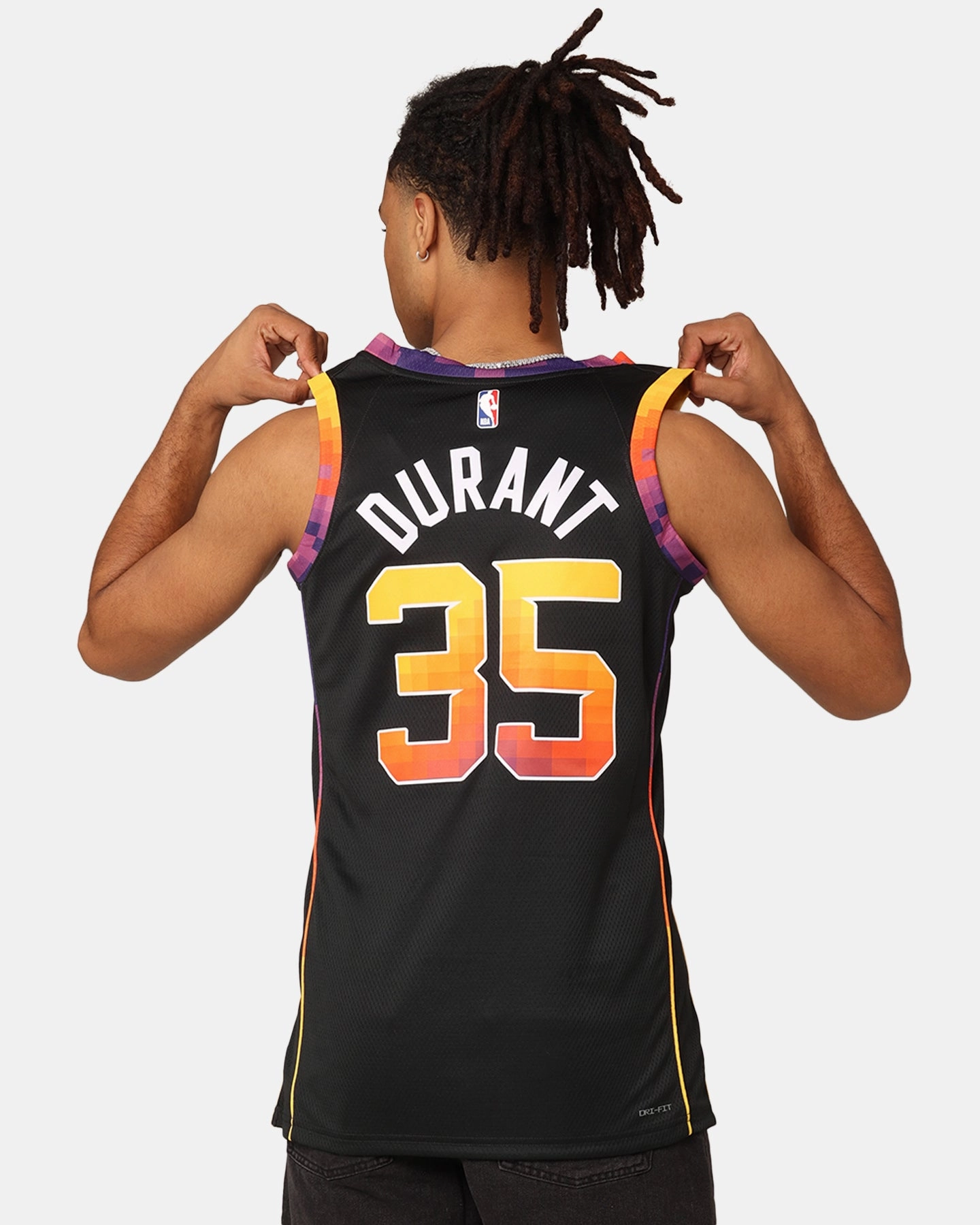 Jordan Phoenix Suns Kevin Durant Statement Edition 2022/23 Dri-FIT Swingman Jersey Black Lightweight Core Spacing