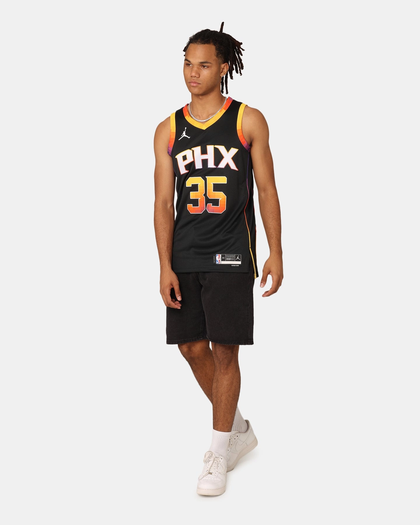 Jordan Phoenix Suns Kevin Durant Statement Edition 2022/23 Dri-FIT Swingman Jersey Black Dry Support Hygroscopic Fiber Blend