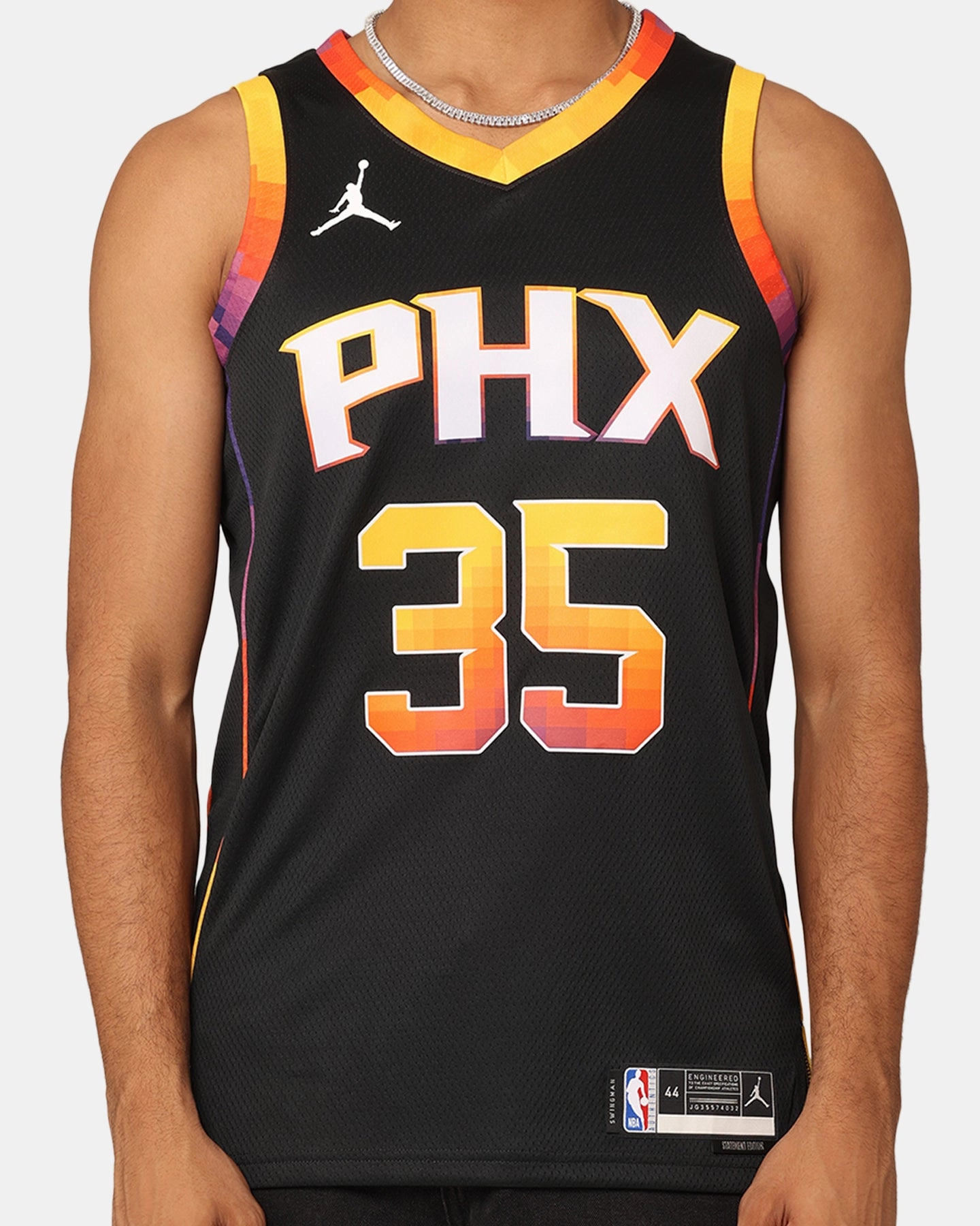 Minimal Detail Premium Quality Stitching Jordan Phoenix Suns Kevin Durant Statement Edition 2022/23 Dri-FIT Swingman Jersey Black
