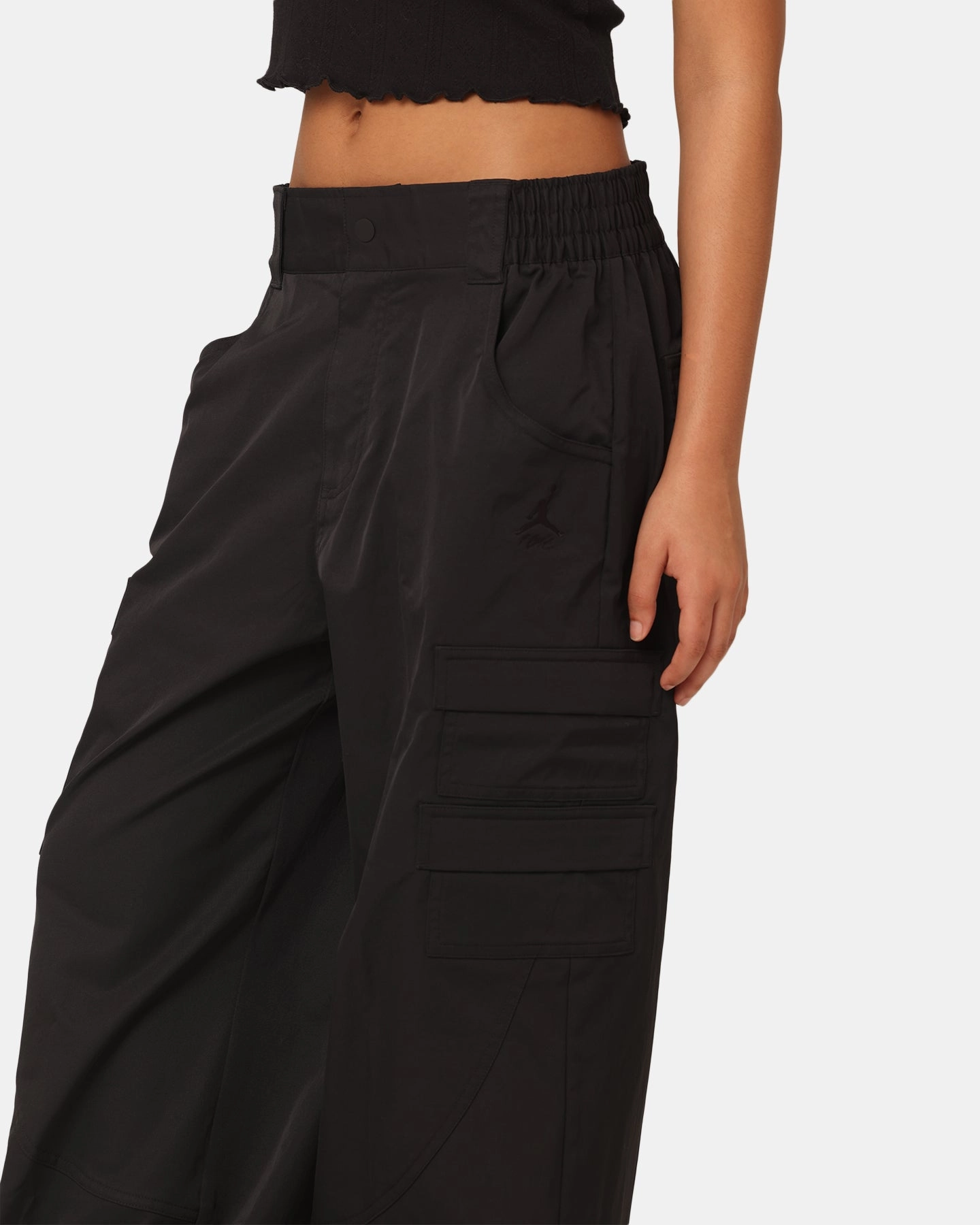 Flattering Comfort Low Rise Fit Jordan Women's Heavyweight Chicago Pants Black