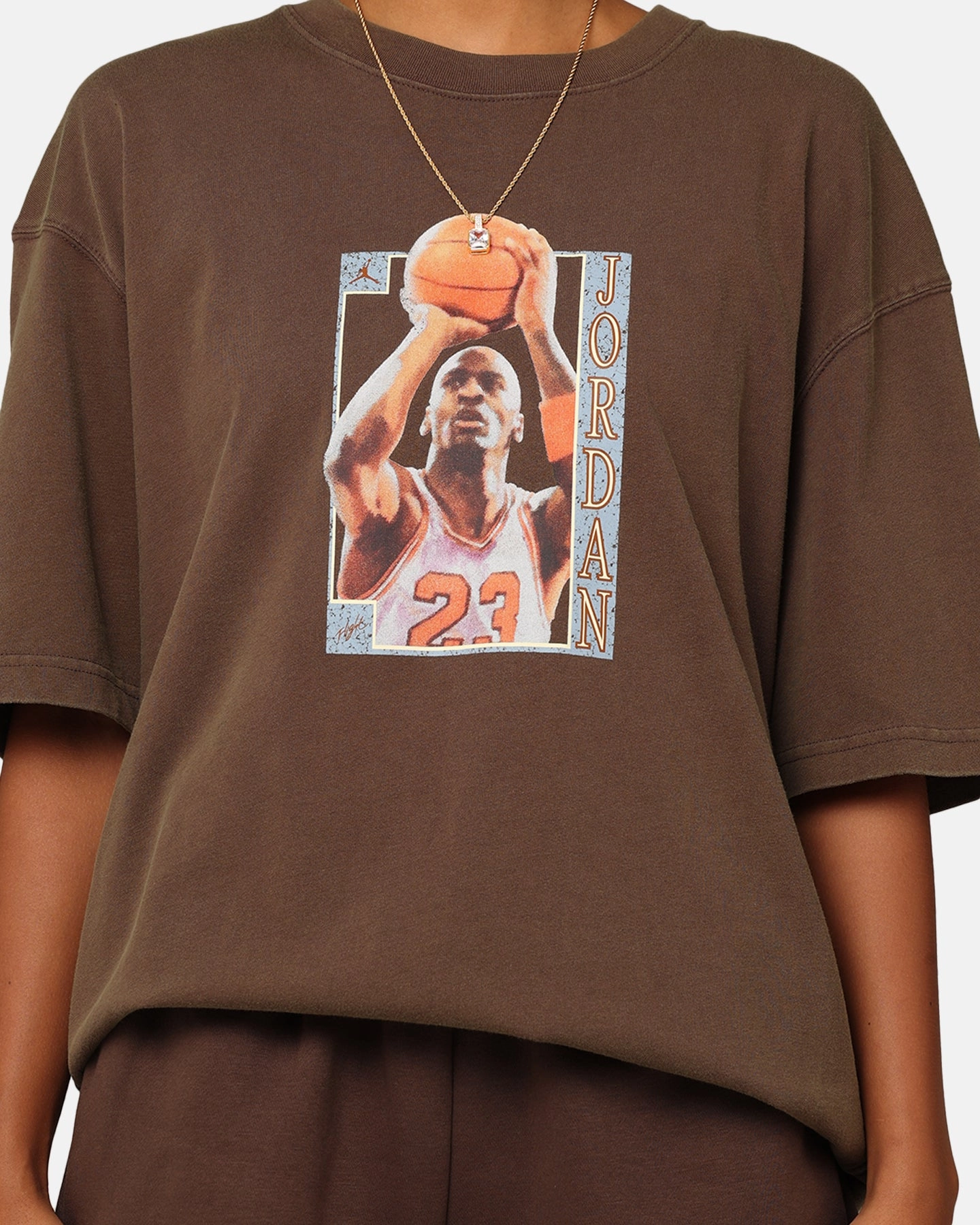 Comfortable fit Bright Color Jordan Women's Oversized Graphic T-Shirt Baroque Brown/Legend Coffee