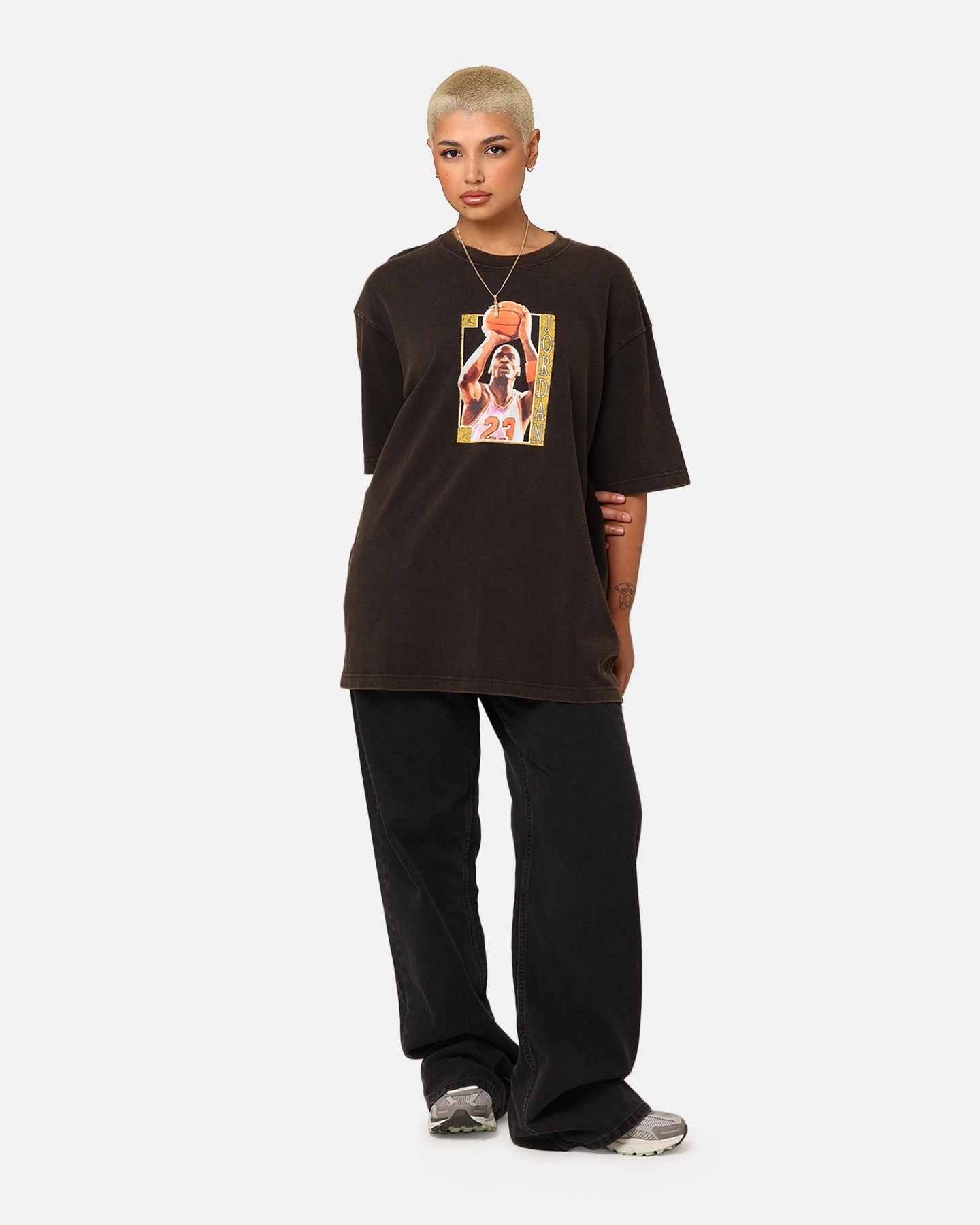 Casual Day Wear Jordan Women's Oversized Graphic T-Shirt Black/Iron Grey