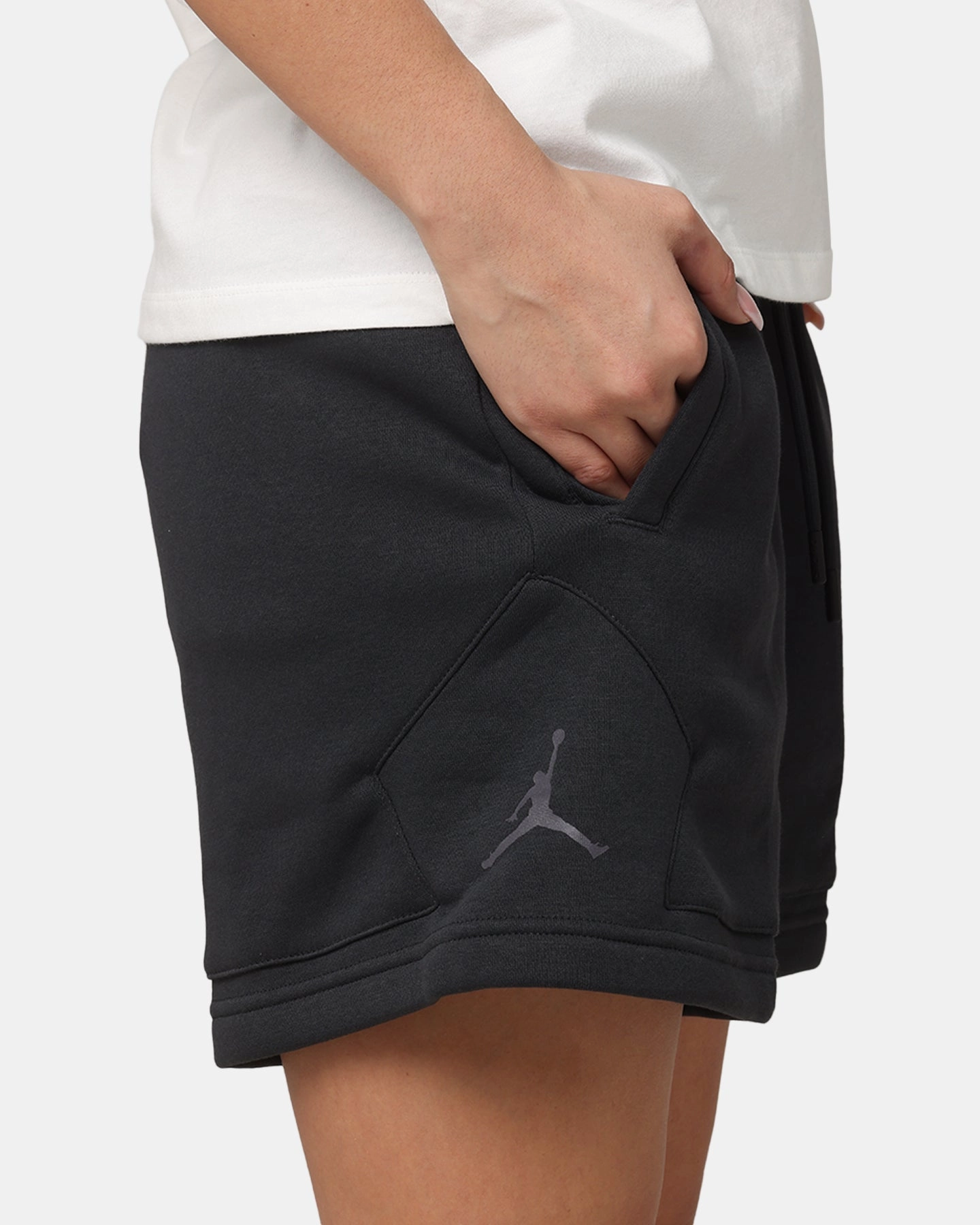 Jordan Women's Paris Saint-Germain Brooklyn Fleece Graphic Shorts Off Noir Comfy All-Day
