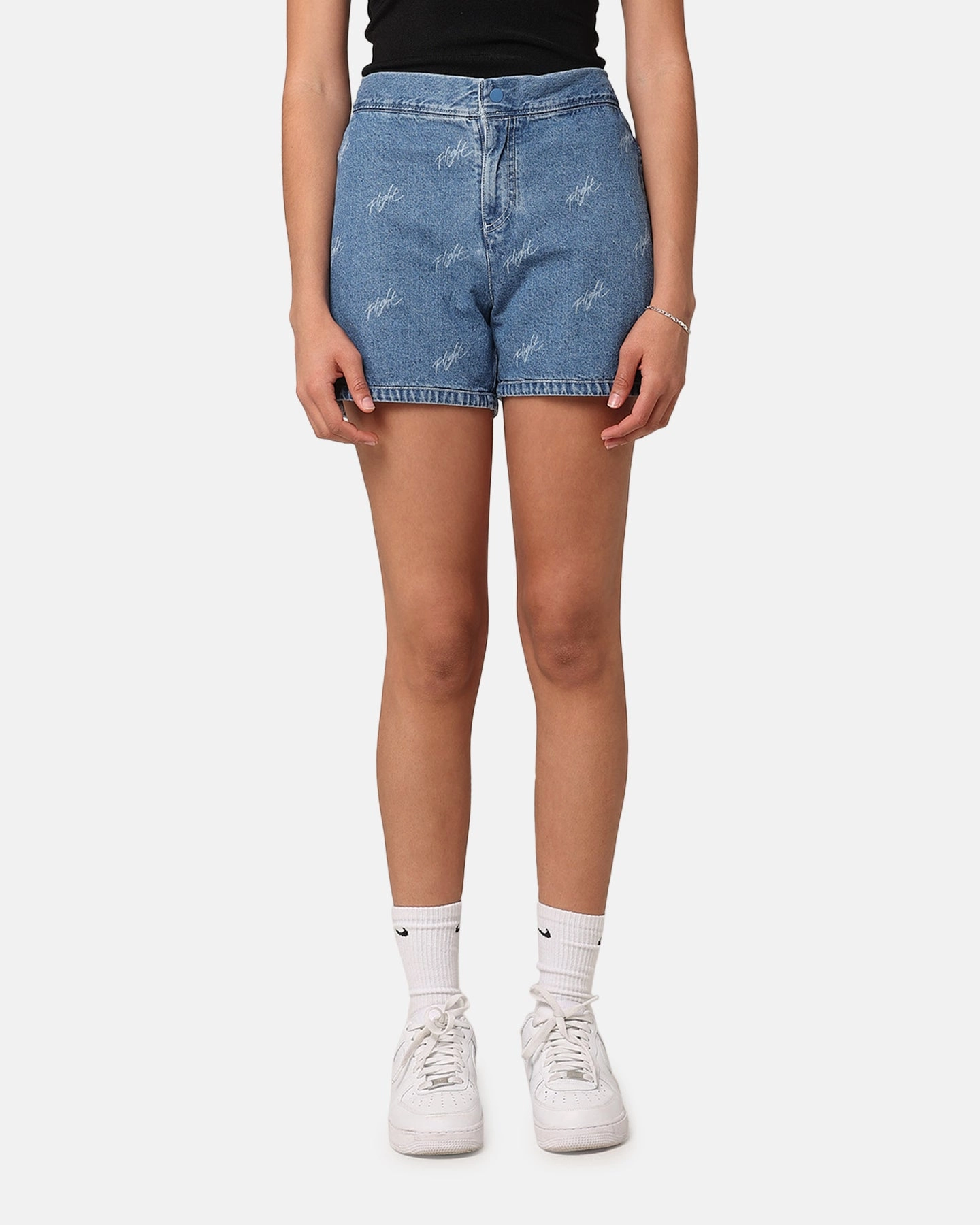 Jordan Women's Woven Denim Shorts Stone Blue Fitted Style Comfy Shape
