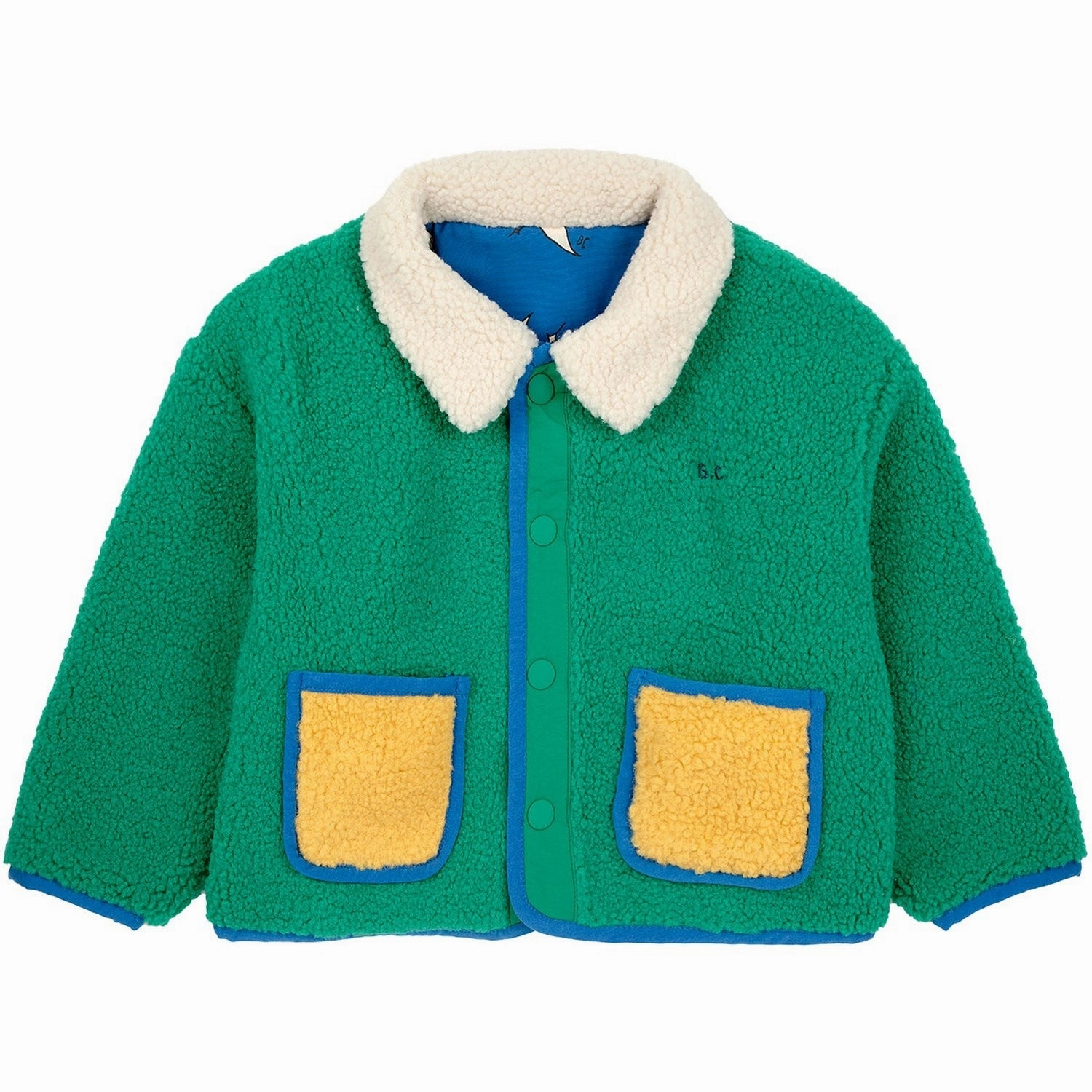 Temperature Regulating Tech Sleek Layer Look Bobo Choses Blue Beneath The Moon All Over Reversible Jacket