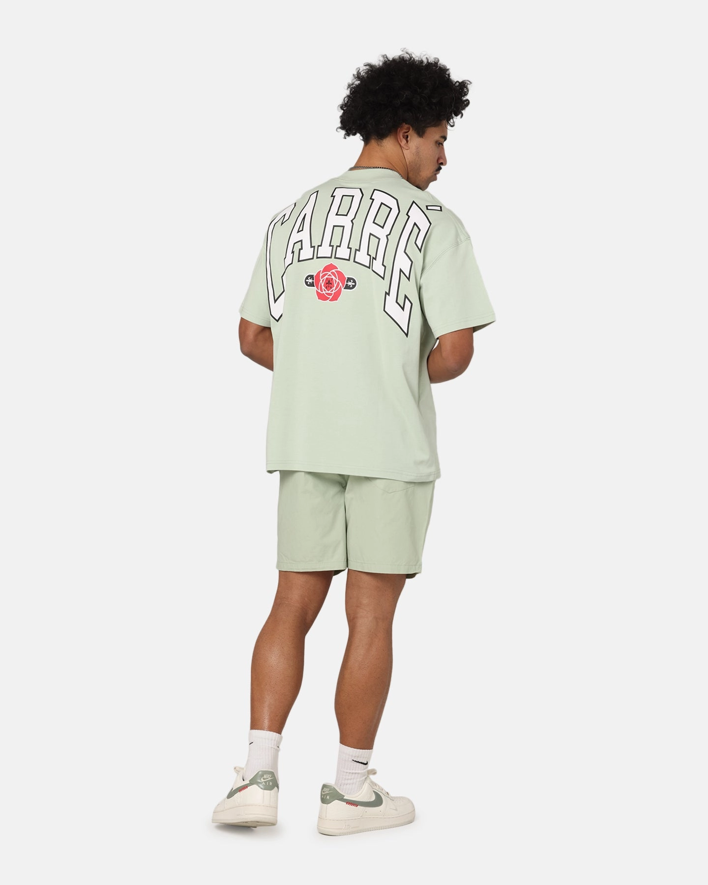 hiking clothes Polka Dot Pattern Carre Rose Oversized T-Shirt Sage