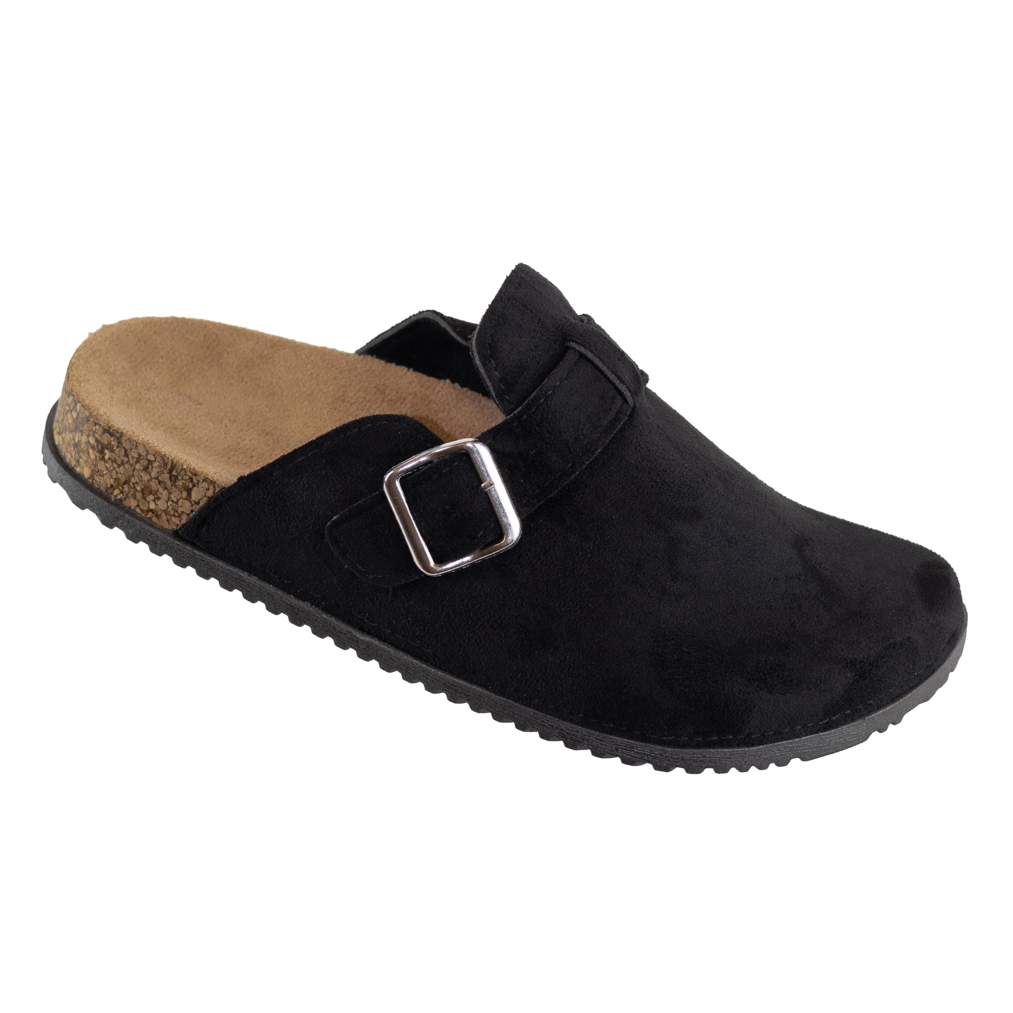 Kalina - Women's Soft Faux Suede Slippers Scottie Buckle Slides