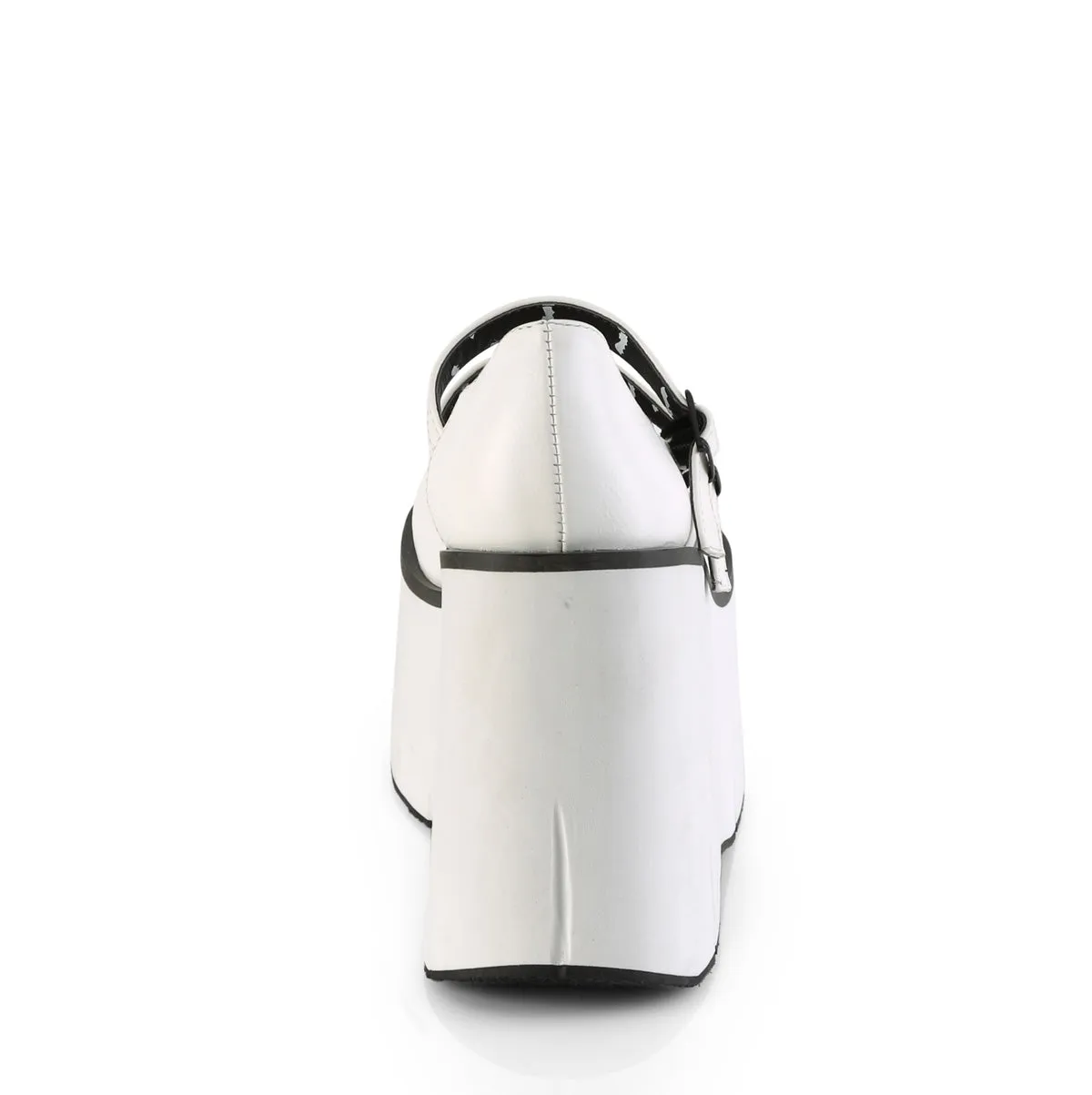 KERA-08 DemoniaCult White Vegan Leather Sexy Women's Heels & Platform Shoes (Alternative Footwear)